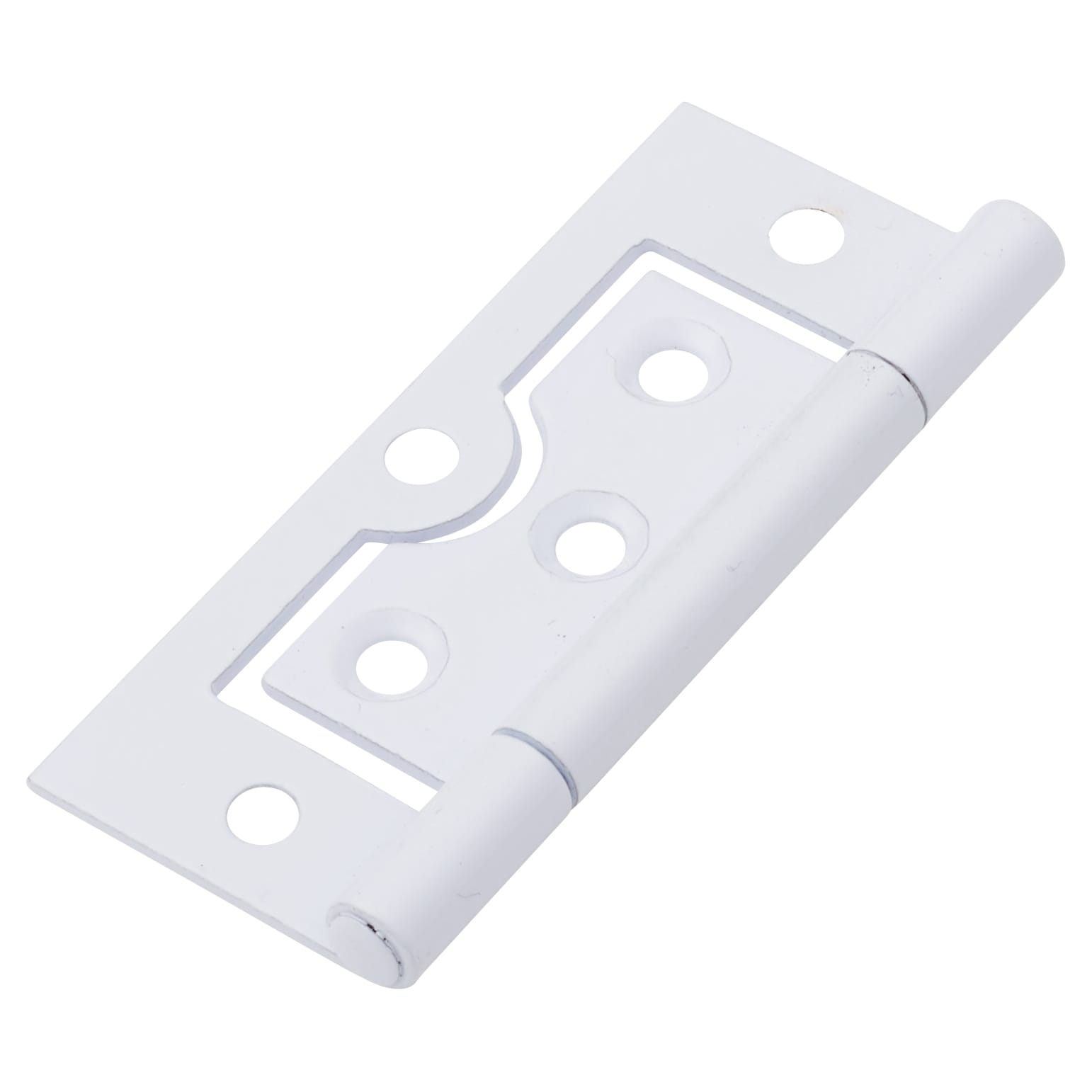 Flush Cabinet Hinge - 75 x 51 x 1mm - White - Pack of 10 Pairs - view 2