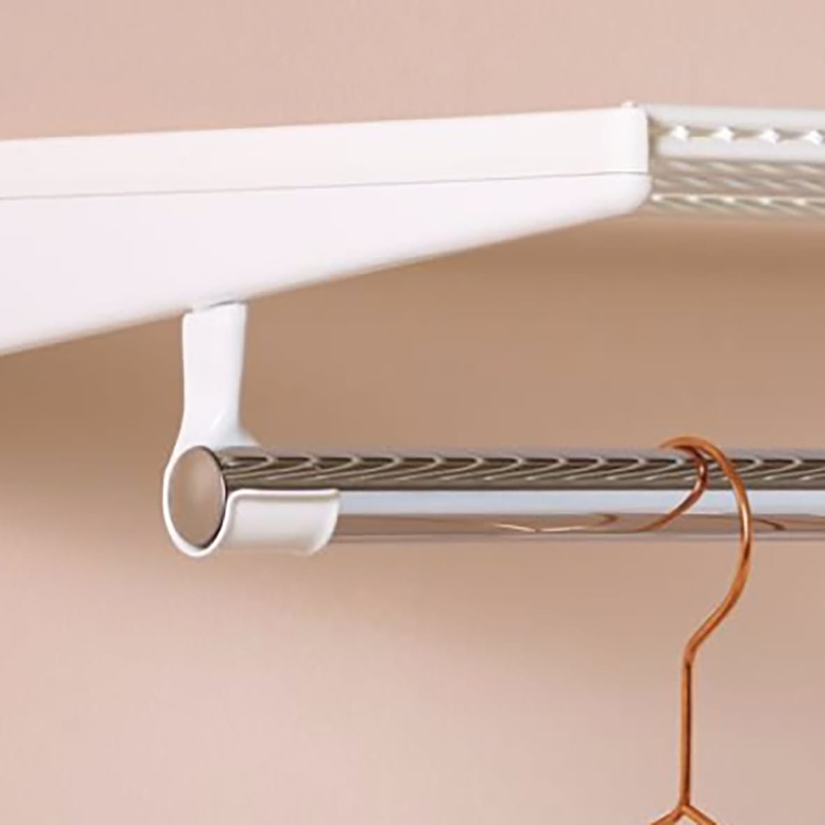 Top Track System - Click In Clothes Hanging Rail - 930mm Length - Chrome - view 2