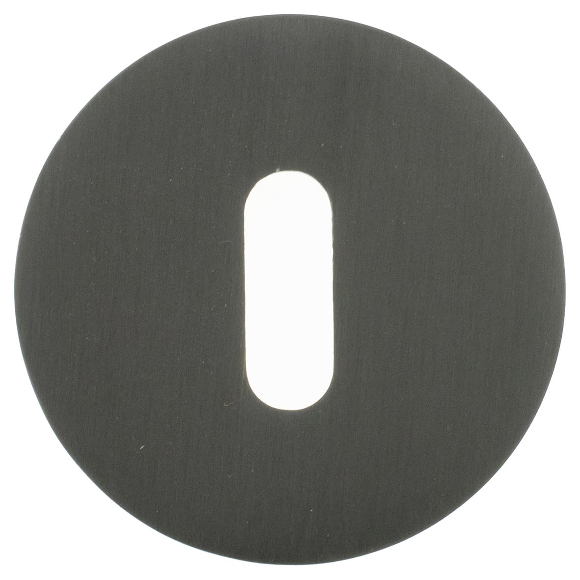 Millhouse Brass Escutcheon - 51mm Diameter - Keyhole - Urban Dark Bronze - Pair - view 3