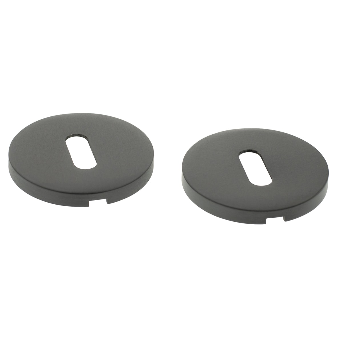 Millhouse Brass Escutcheon - 51mm Diameter - Keyhole - Urban Dark Bronze - Pair - view 4