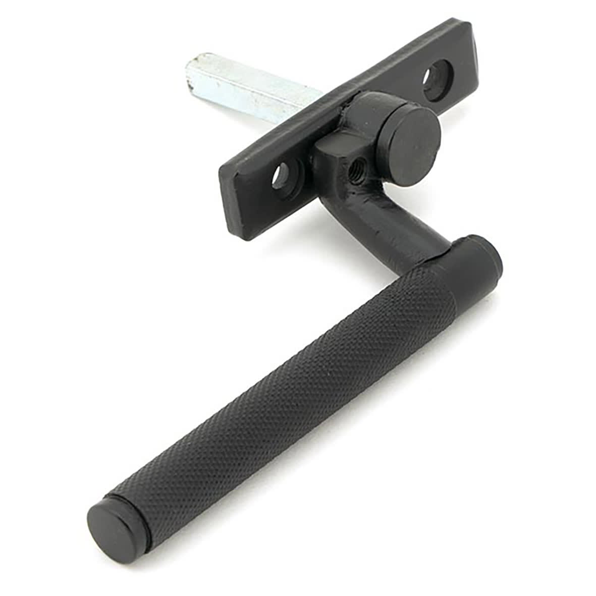 Brompton Knurled Locking Espagnolette Casement Window Handle - Right - Matt Black - view 2
