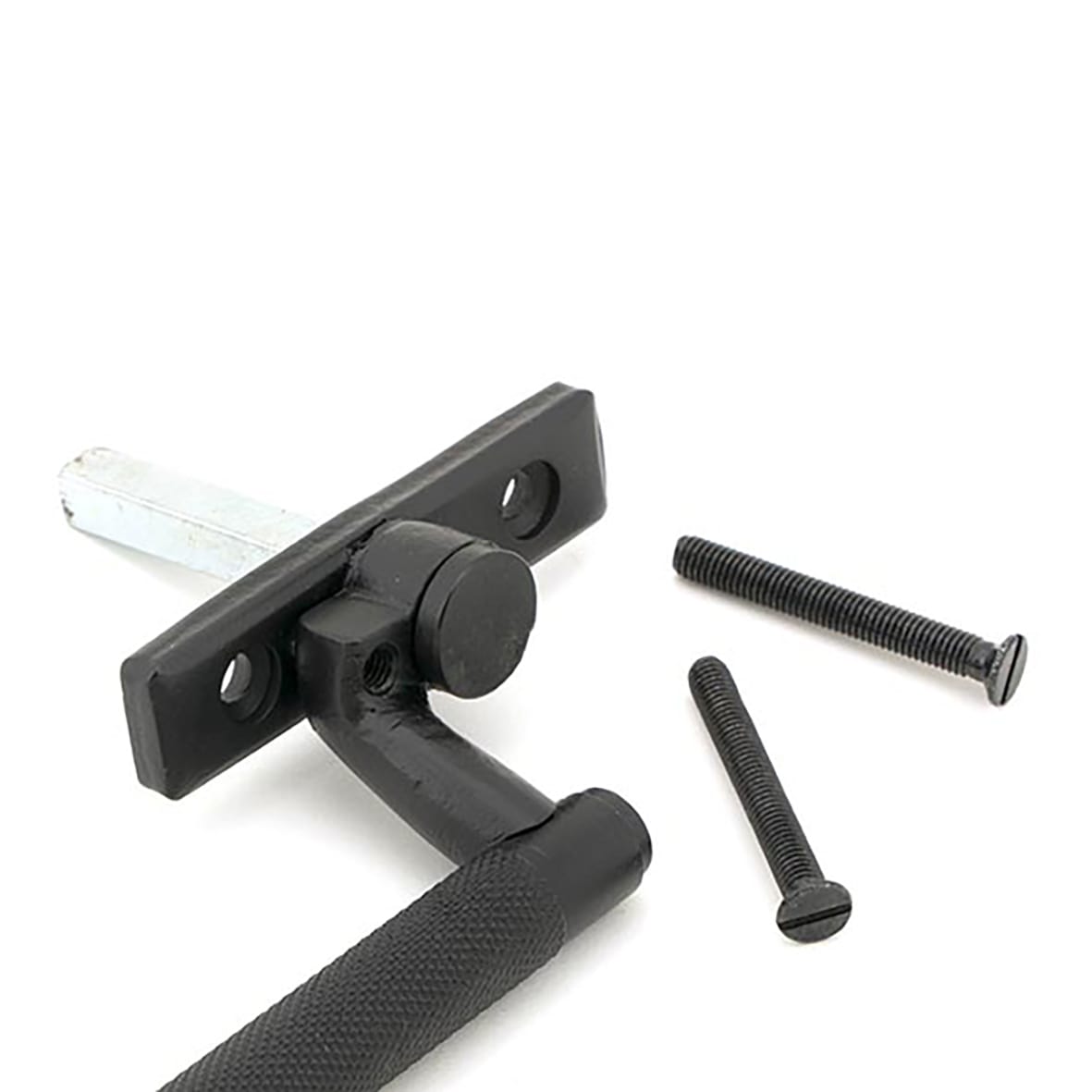Brompton Knurled Locking Espagnolette Casement Window Handle - Right - Matt Black - view 3
