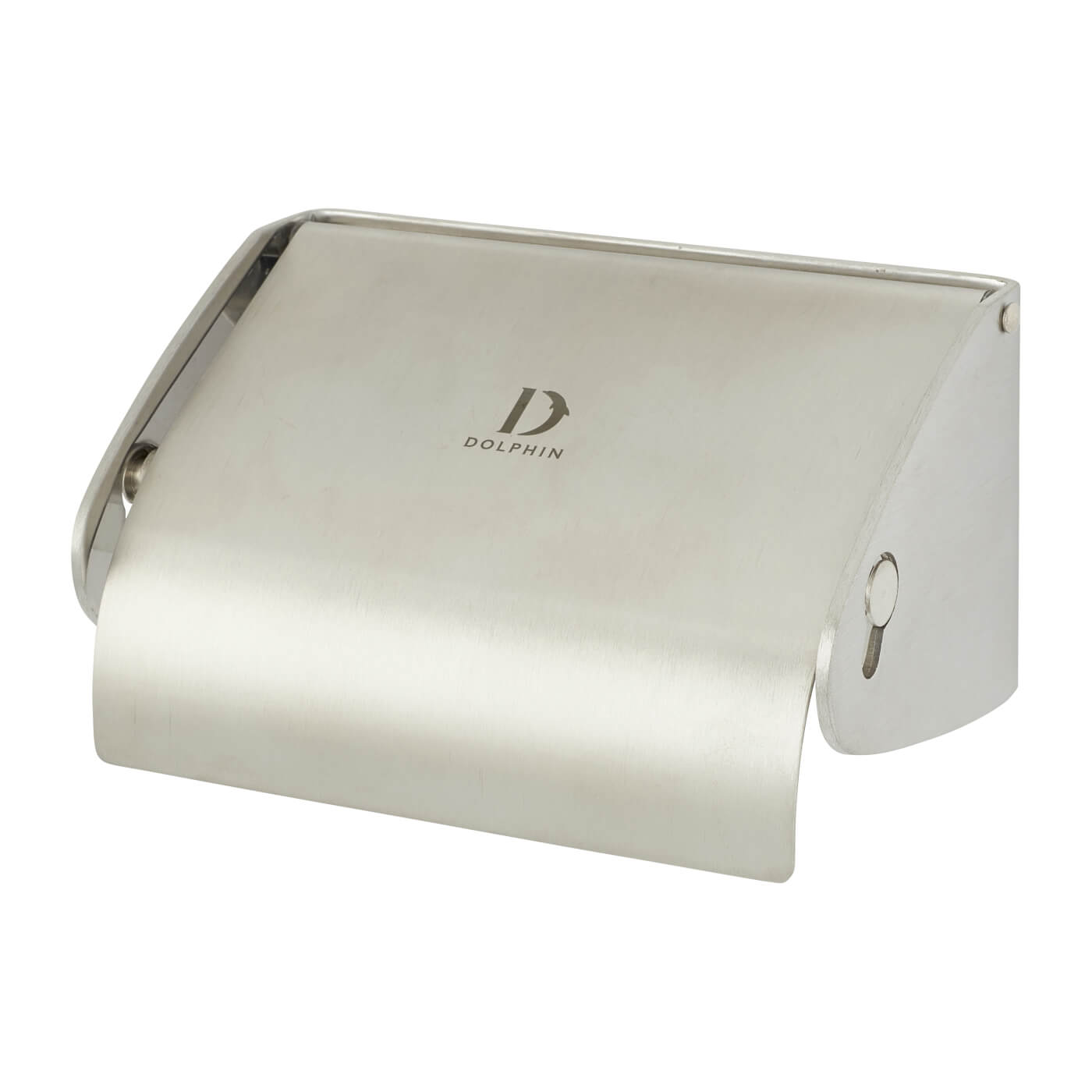 Dolphin Single Toilet Roll Holder with Flap - 70 x 135 x 98mm - Stainless Steel - view 2