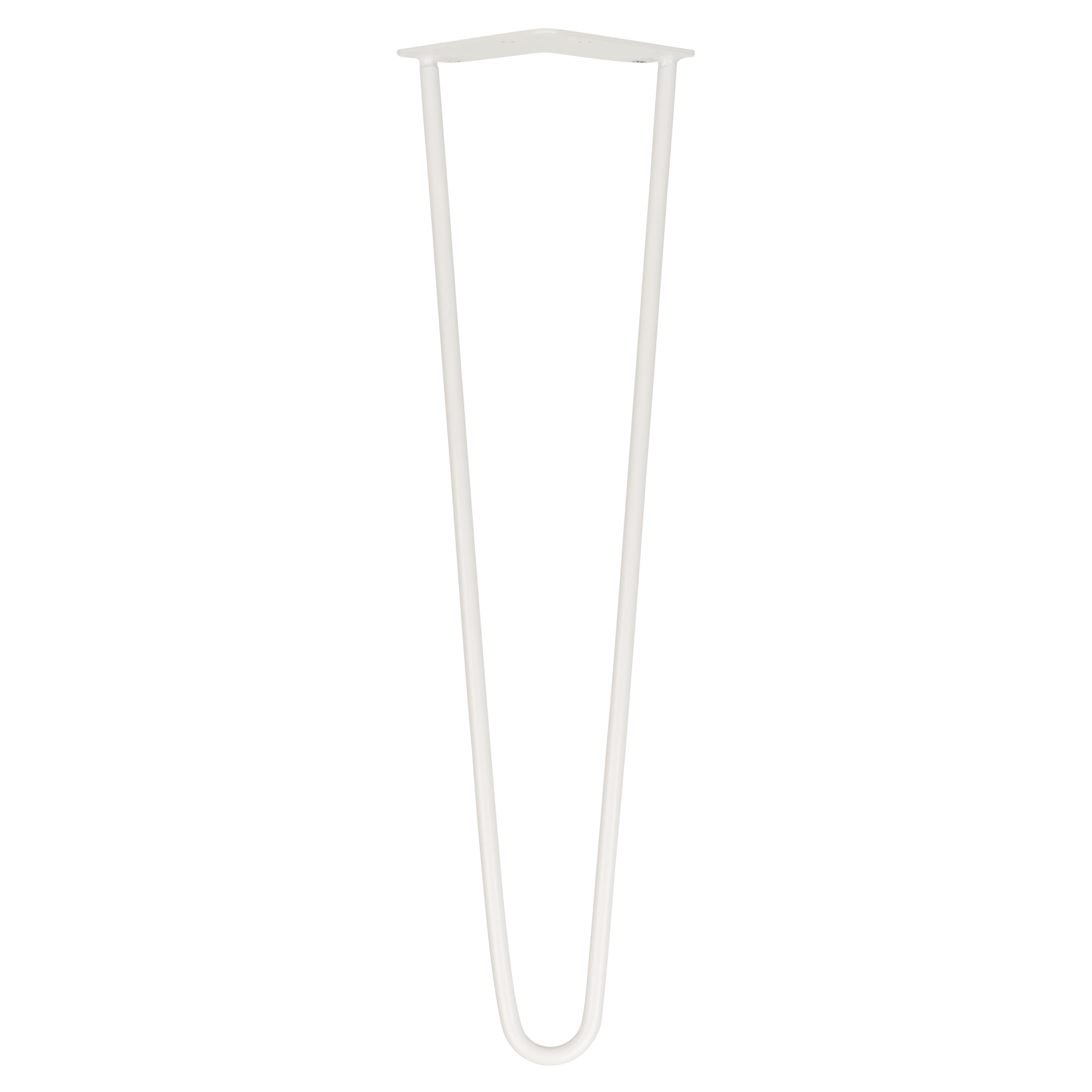 Hairpin Leg - 2 Pin - 500mm Height - White - Pair - view 2