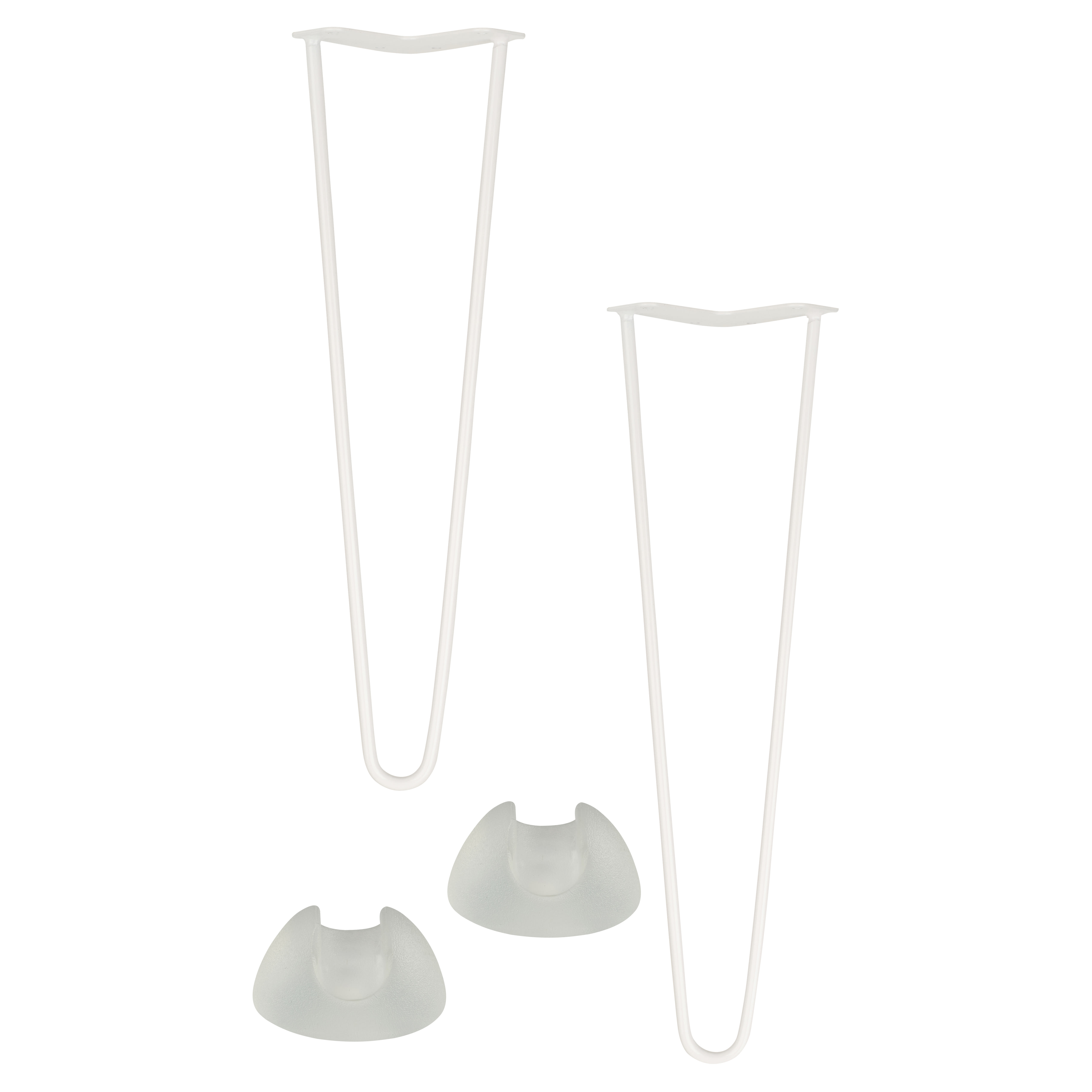 Hairpin Leg - 2 Pin - 500mm Height - White - Pair - view 3