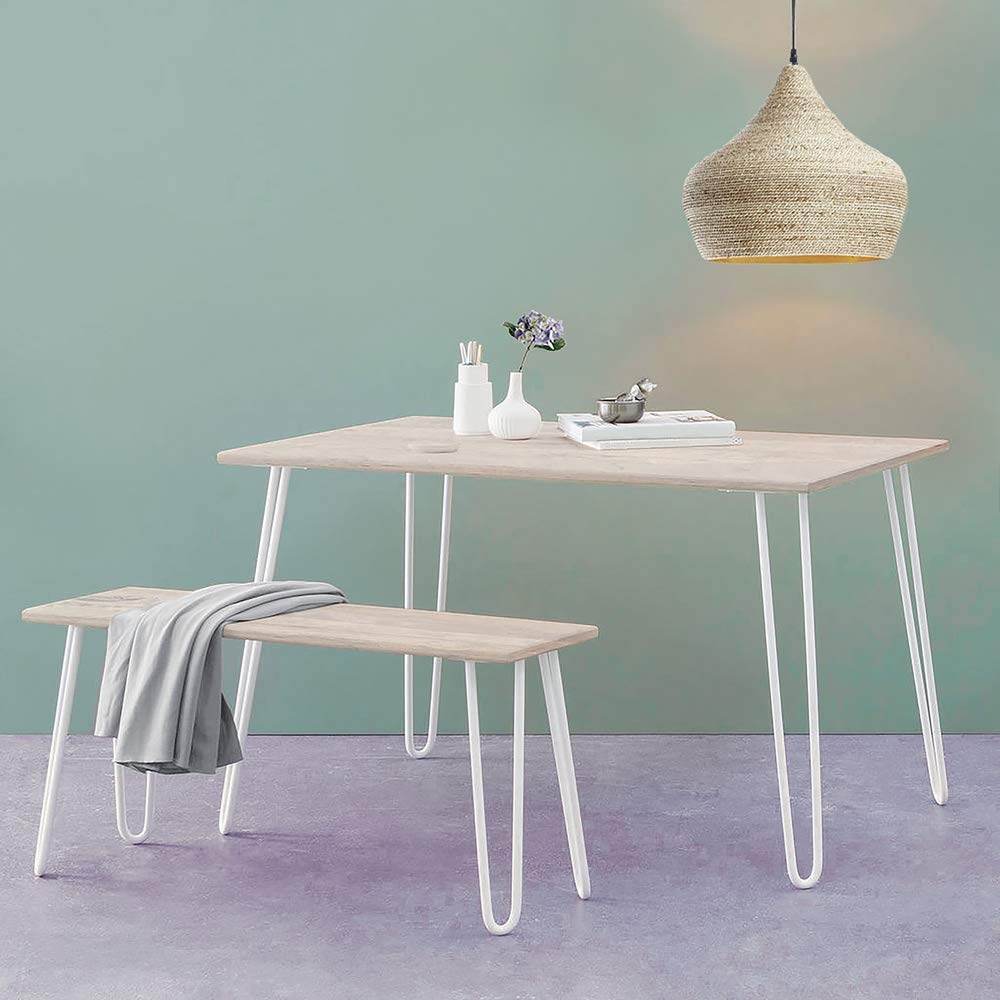 Hairpin Leg - 2 Pin - 500mm Height - White - Pair - view 4