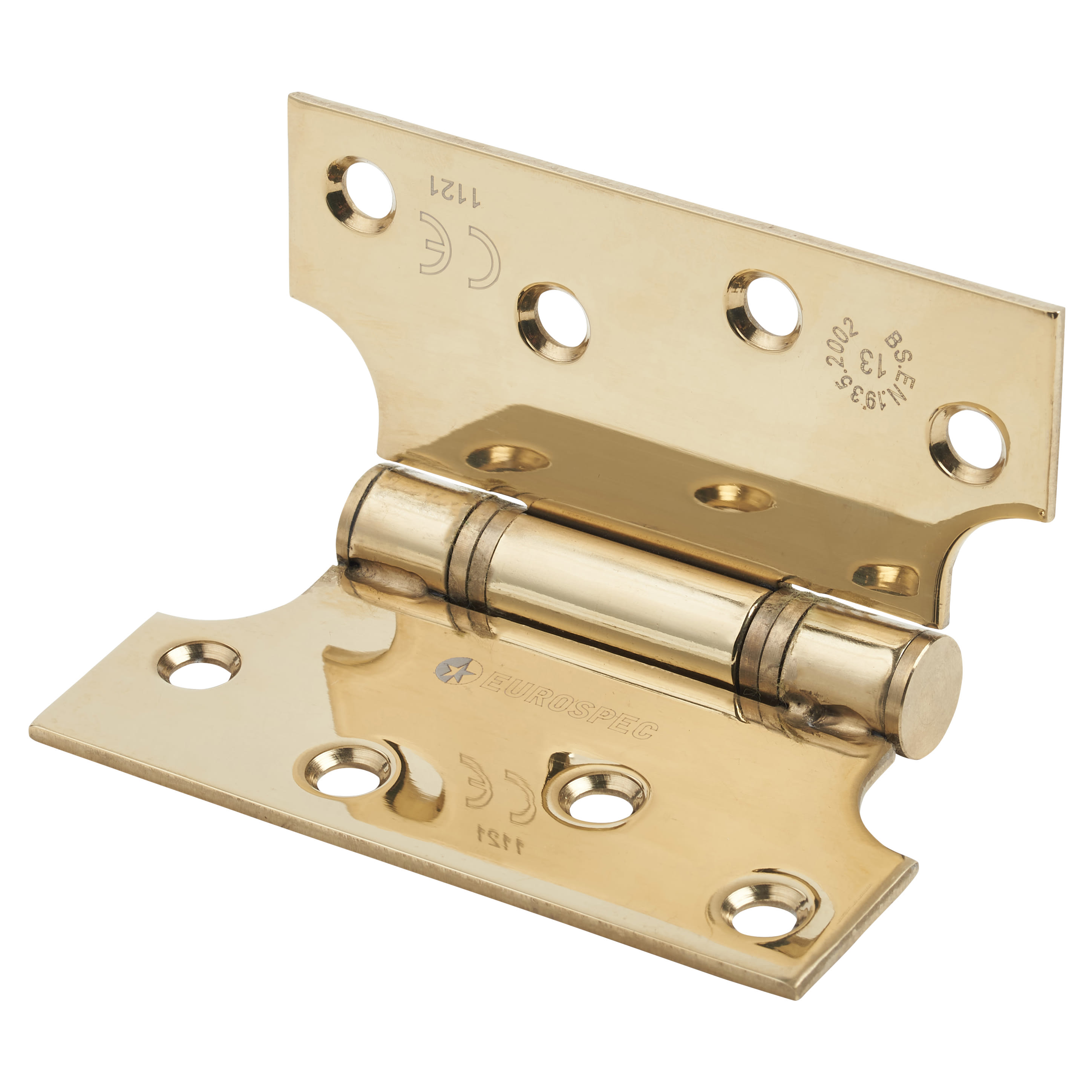 Max Parliament Hinge - 102 x 50 x 102 x 3mm - PVD Brass - Pair - view 3