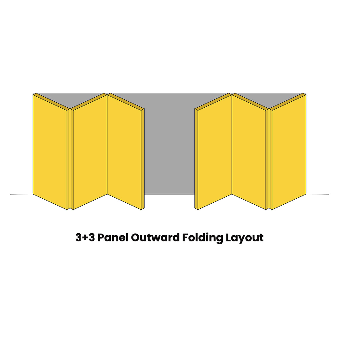 Interfold 50F Bi-Folding Door Kit - 1 x 2500 + 1 x 3000mm Tracks - 6 Door - Polished Brass - view 4