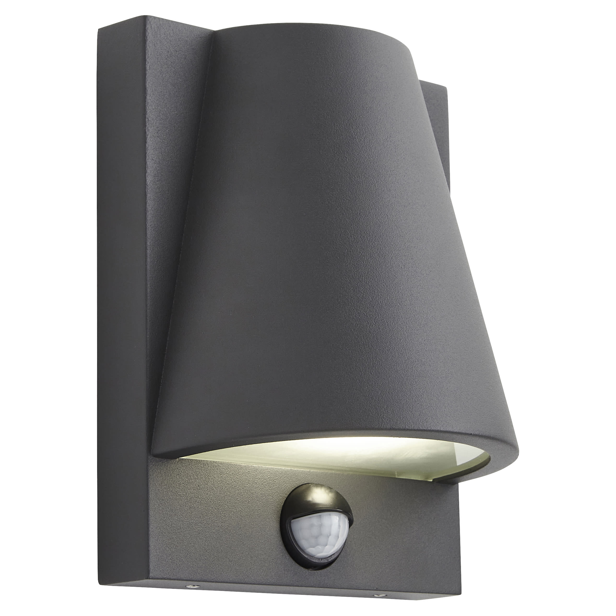 Forum Zinc Vesoul LED Domed Outdoor Down Wall Light with PIR - IP43 - Anthracite - view 3