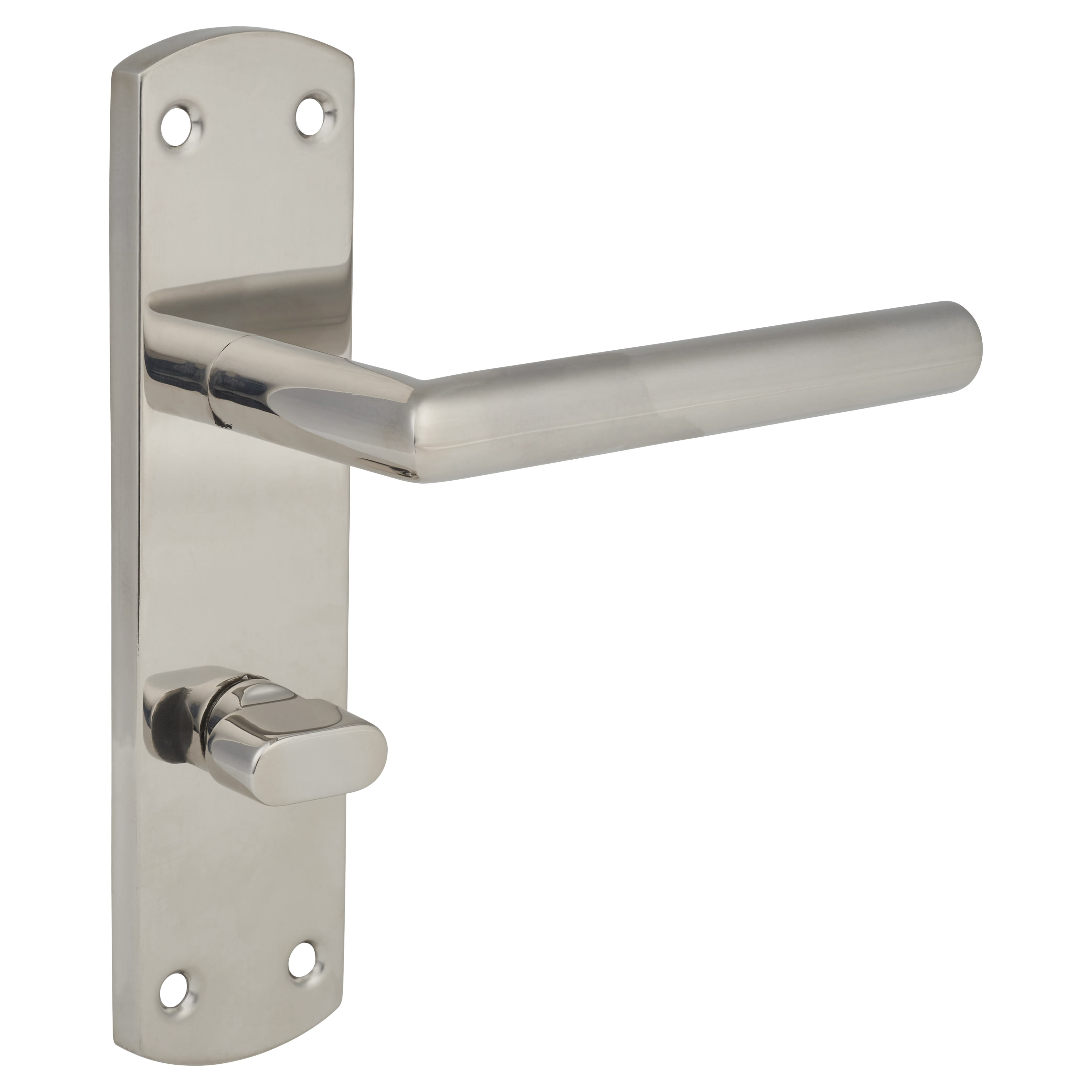 Polished Stainless Steel Mitred Bathroom Door Handles - 172 x 44mm - view 3