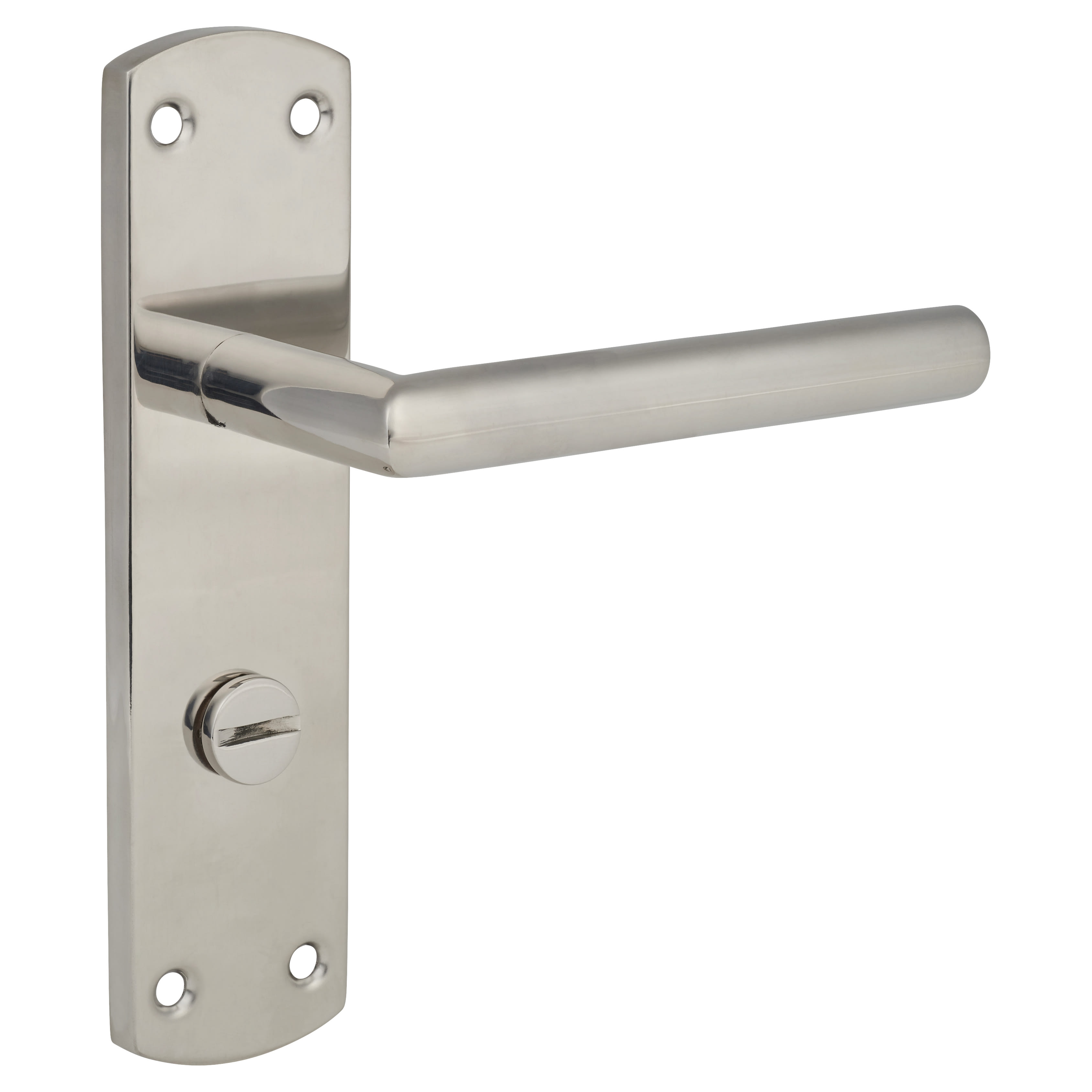 Polished Stainless Steel Mitred Bathroom Door Handles - 172 x 44mm - view 4