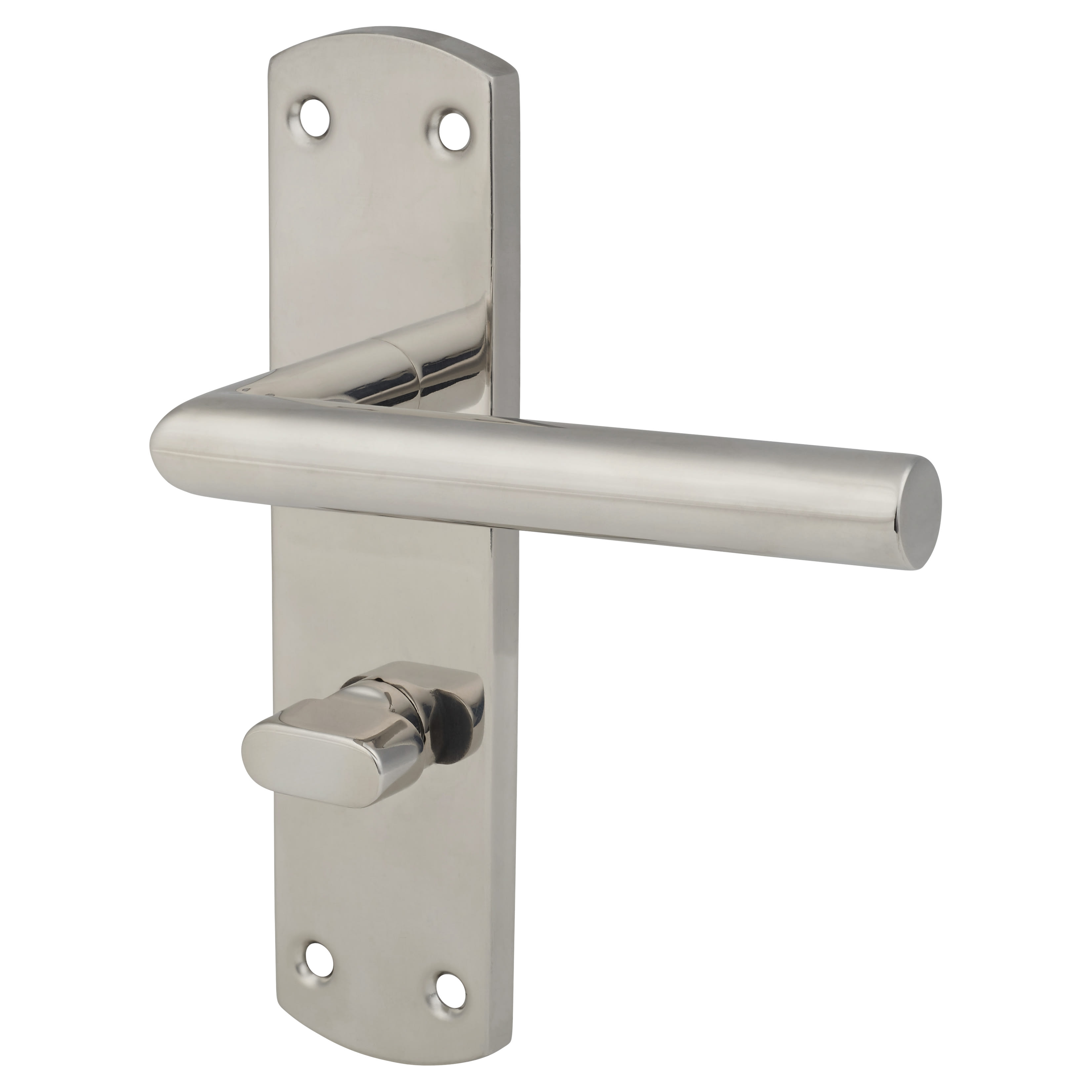 Polished Stainless Steel Mitred Bathroom Door Handles - 172 x 44mm - view 5