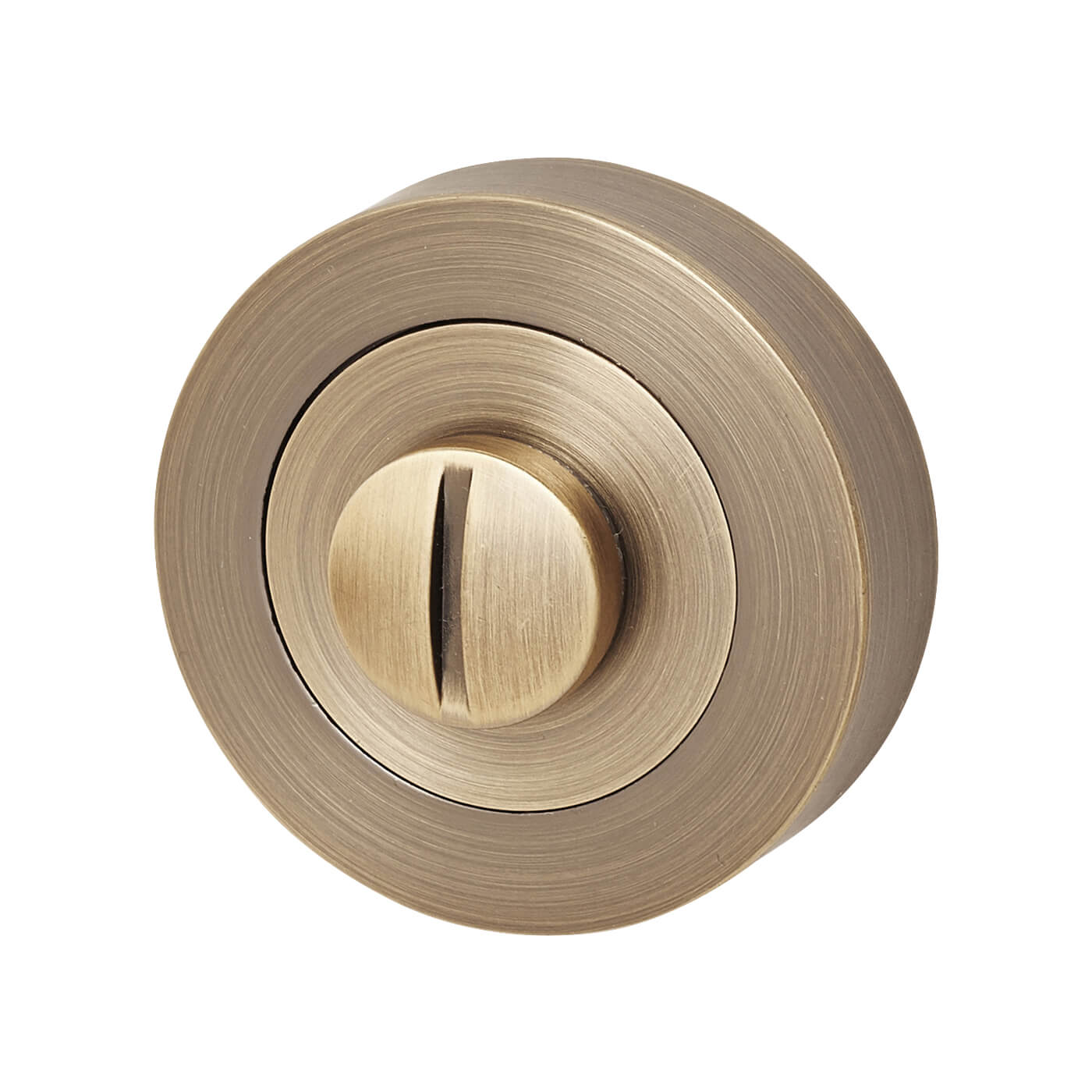 Bathroom Turn & Release - 52mm Diameter - Antique Brass - view 4