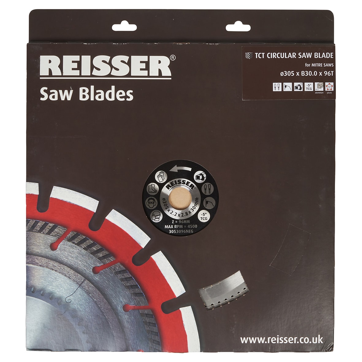 TCT Circular Saw Blade - 305 x 30mm - 96T - Aluminium & Plastic - view 2