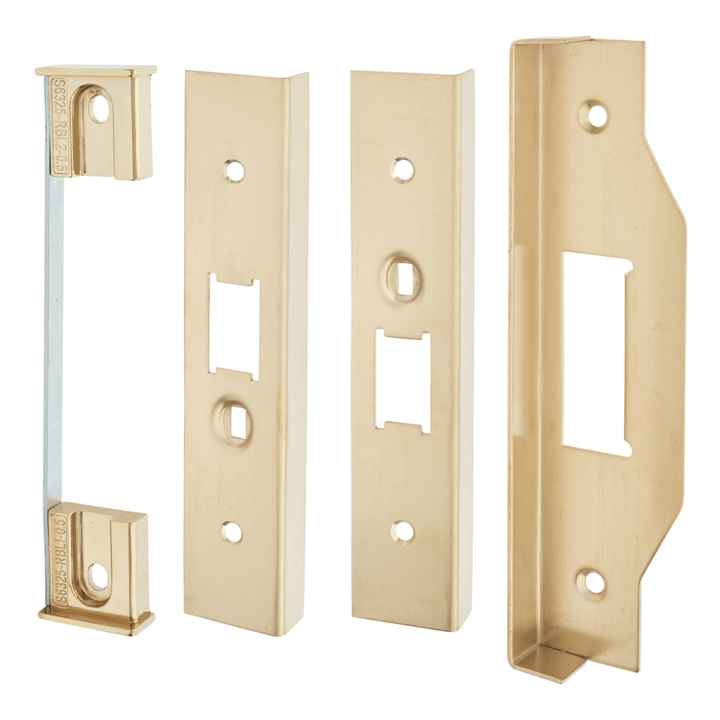 12mm Rebate Kit to suit Mortice Nightlatches - PVD Brass - view 2