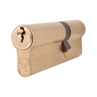 5 Pin 95mm Euro Double Cylinder - 40 + 55mm - Polished Brass - Keyed to Differ - view 2