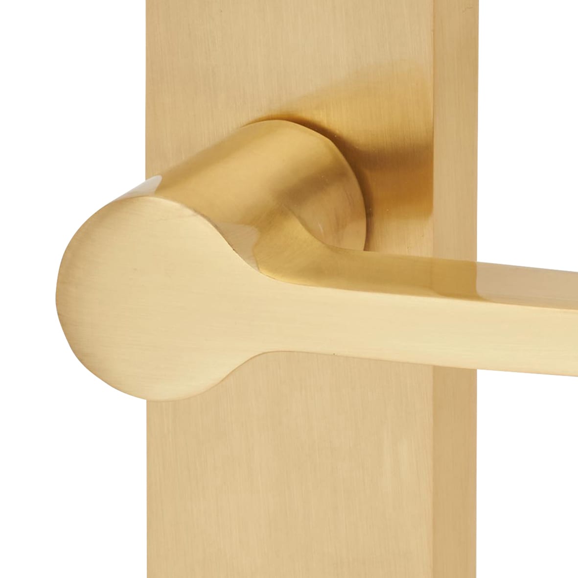 Satin Brass Latch Door Handles - Farley Range - 200 x 42mm - view 4