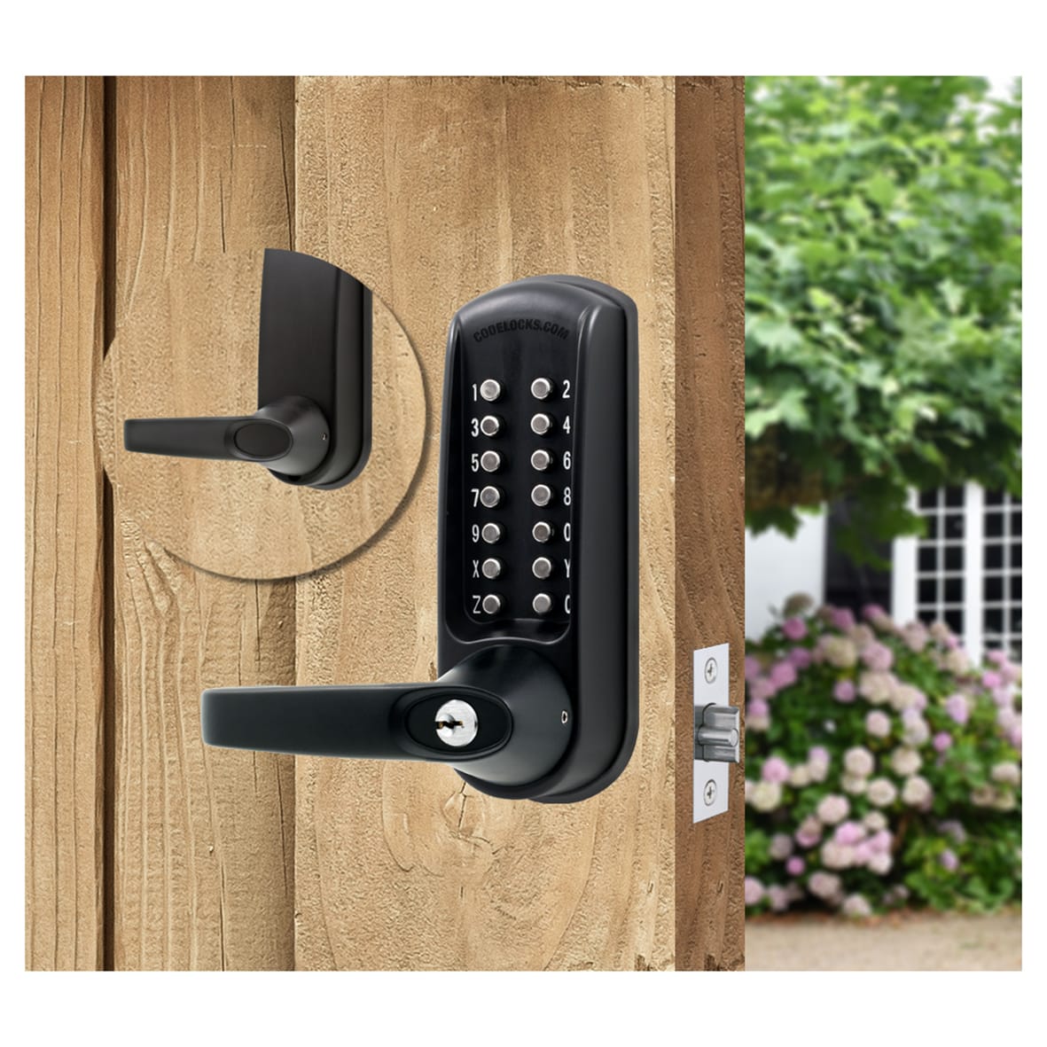 Heavy Duty External Marine Grade Push Button Code Lock and Latch - Black - view 5