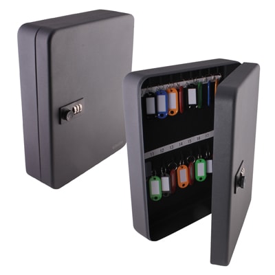 Combination 36 Hook Key Cabinet - 240 x 300 x 80mm - Black - view 2