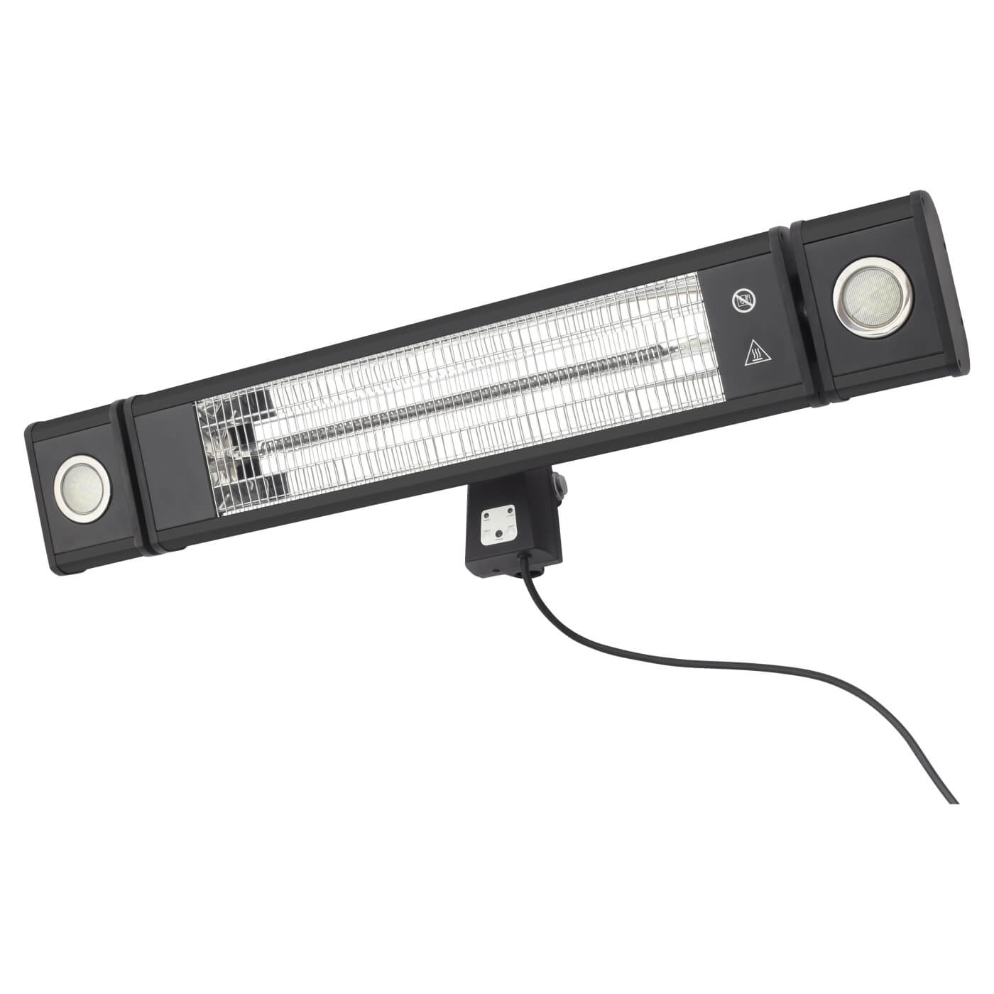 Forum Zink Blaze IP44 Wall Mounted Patio Heater with LED Lights and Remote Control - 1800W - view 2