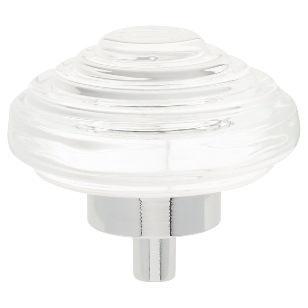 Beehive Style Glass Cabinet Knob - 38mm Diameter - Polished Chrome - view 3