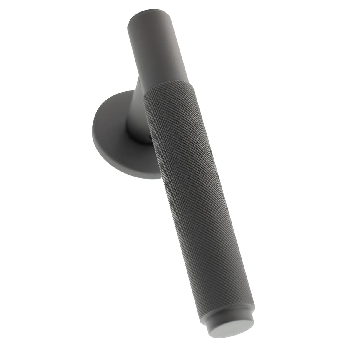Millhouse Brass Crompton Knurled Door Handle on Rose - Urban Dark Bronze - view 5