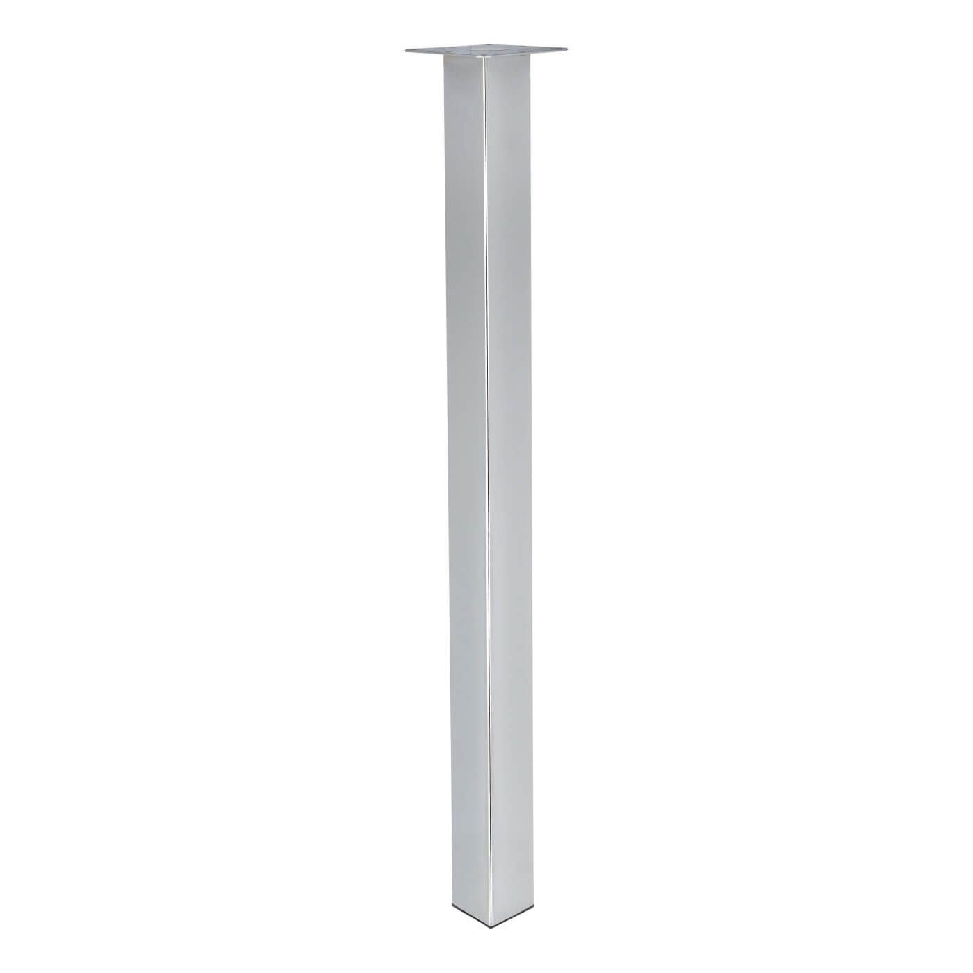Square Worktop Support Breakfast Bar Table Leg - 60 x 870mm - Polished Chrome - view 2