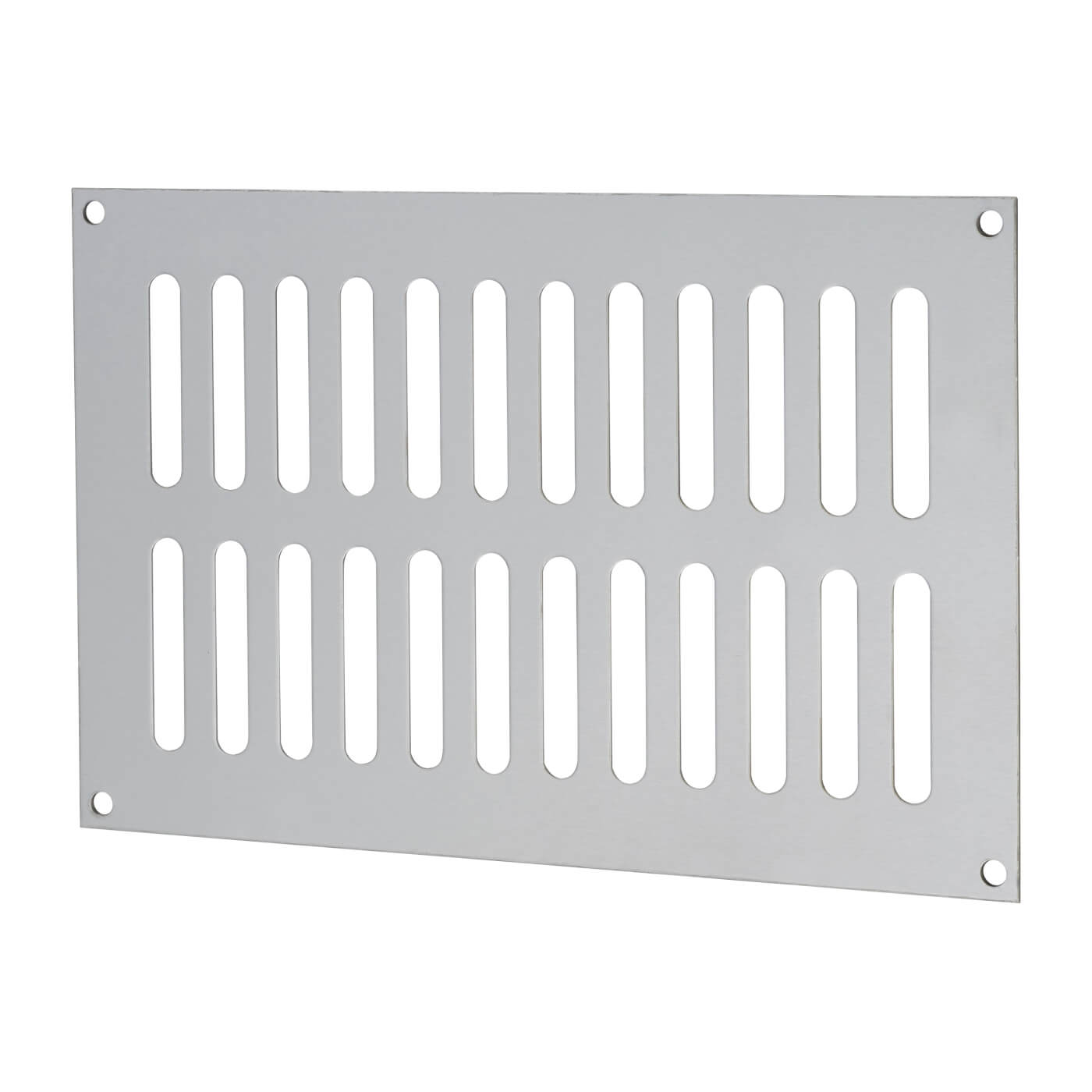 Plain Slotted Vent - 229 x 152mm - 8170mm² Free Air Flow - Satin Stainless Steel - view 2