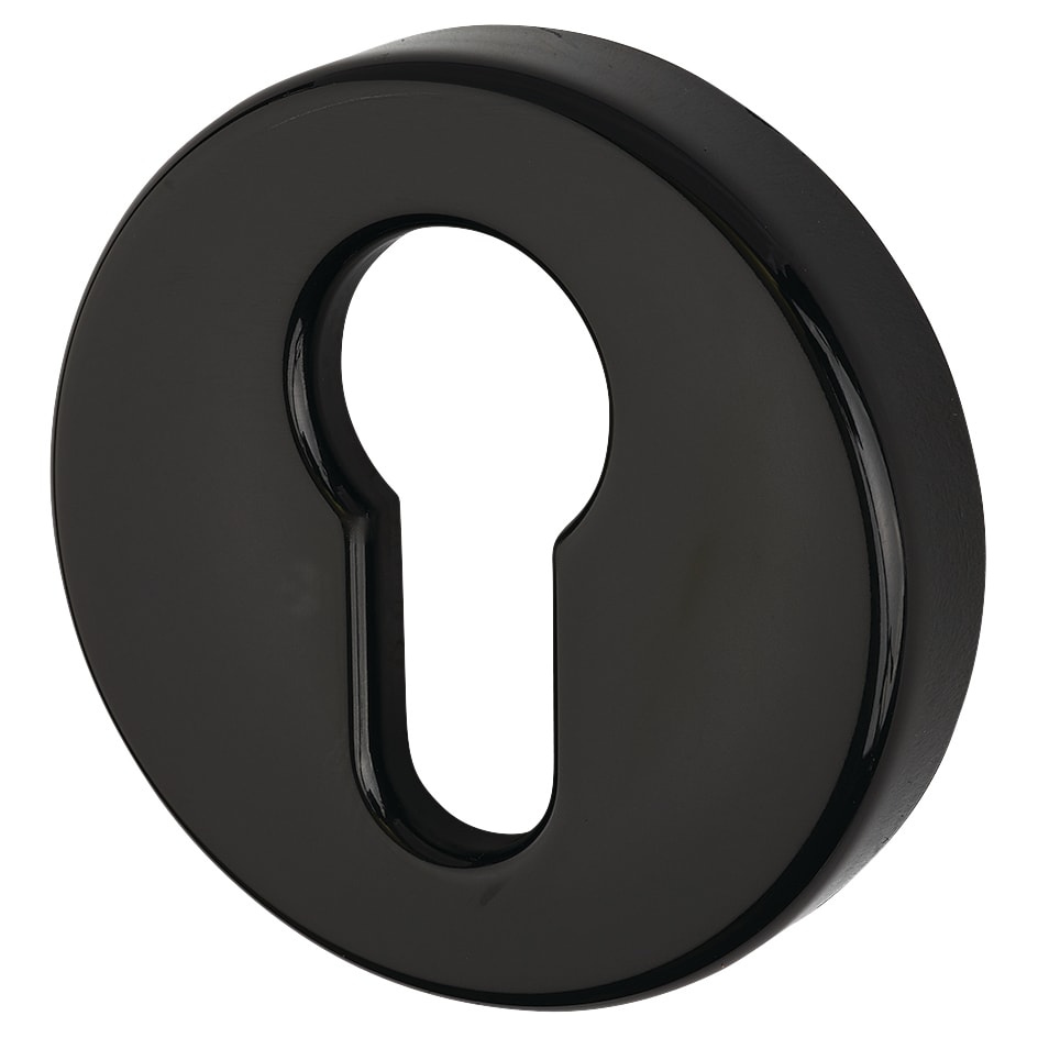 Nylon Escutcheon - 52mm Diameter - Euro - Ebony Black - Pair - view 2