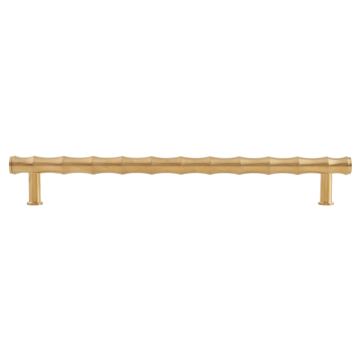 Crispin Bamboo 15mm T-Bar Cabinet Pull Handle - 224mm Centres - PVD Satin Brass - view 2