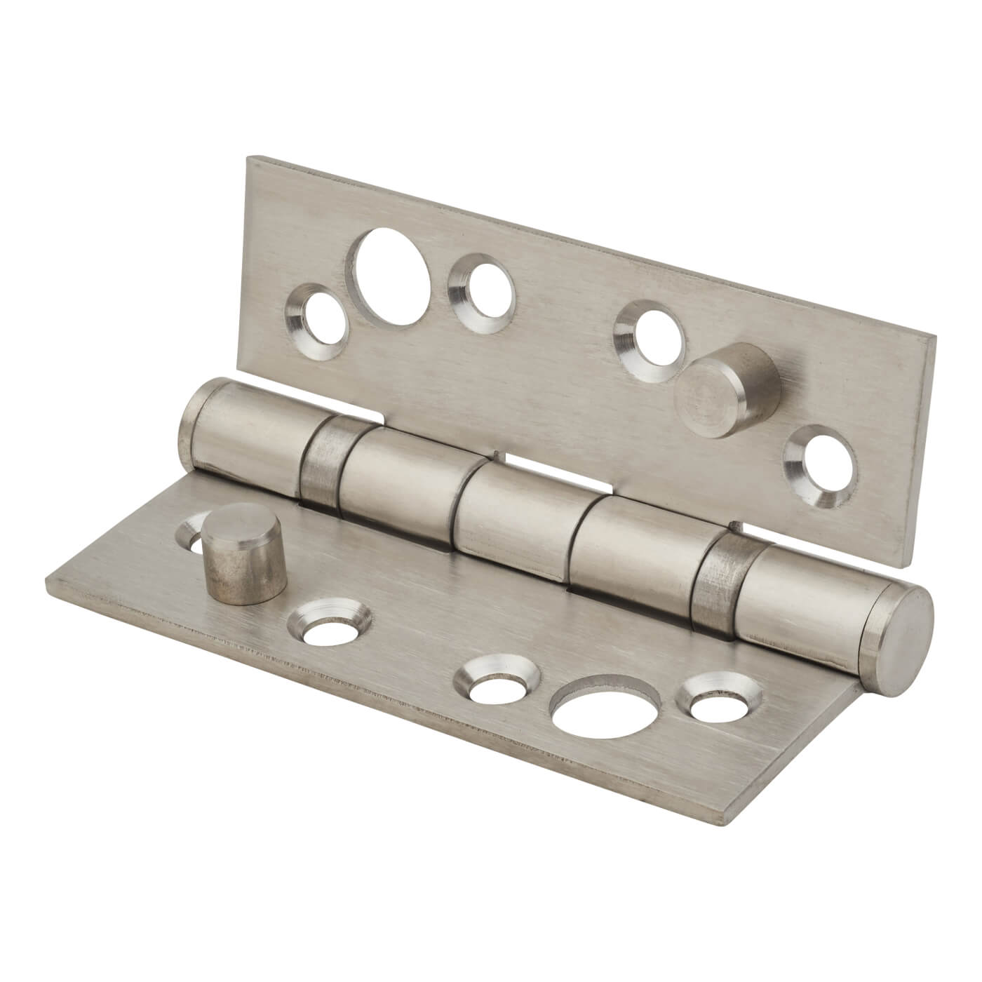 Security Ball Bearing Butt Door Hinge - 102 x 76 x 3mm - Satin Stainless Steel - Pair - view 3