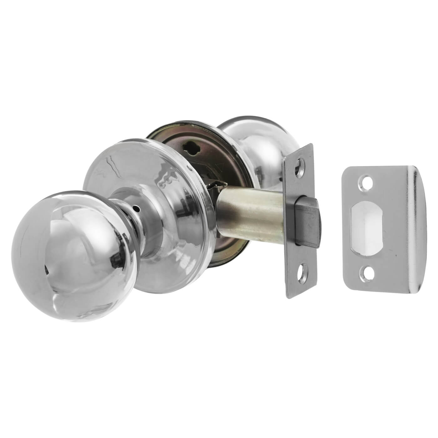 Polished Chrome Bala Hotel Passage Mortice Door Knobset - 65mm Rose Diameter - view 3
