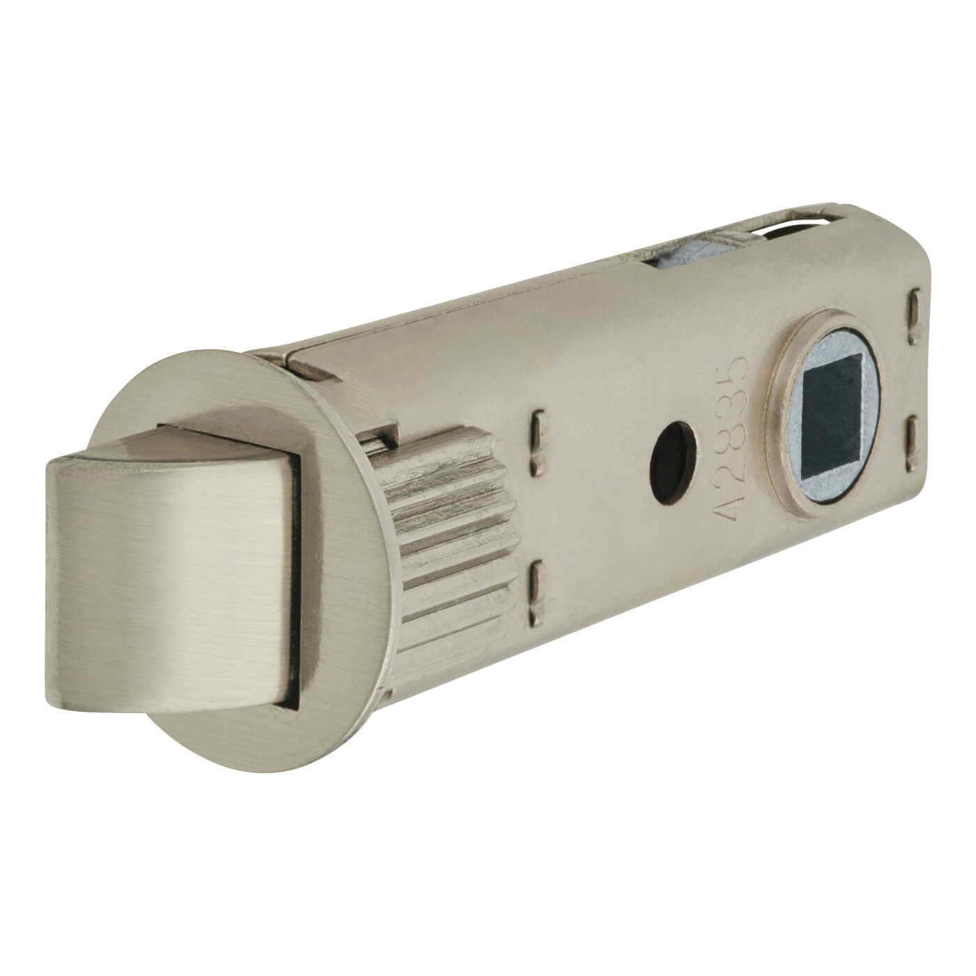 FastLatch Tubular Push-Fit Bolt Through Latch - 73mm Case - 57mm Backset - Round - Satin Nickel - view 3