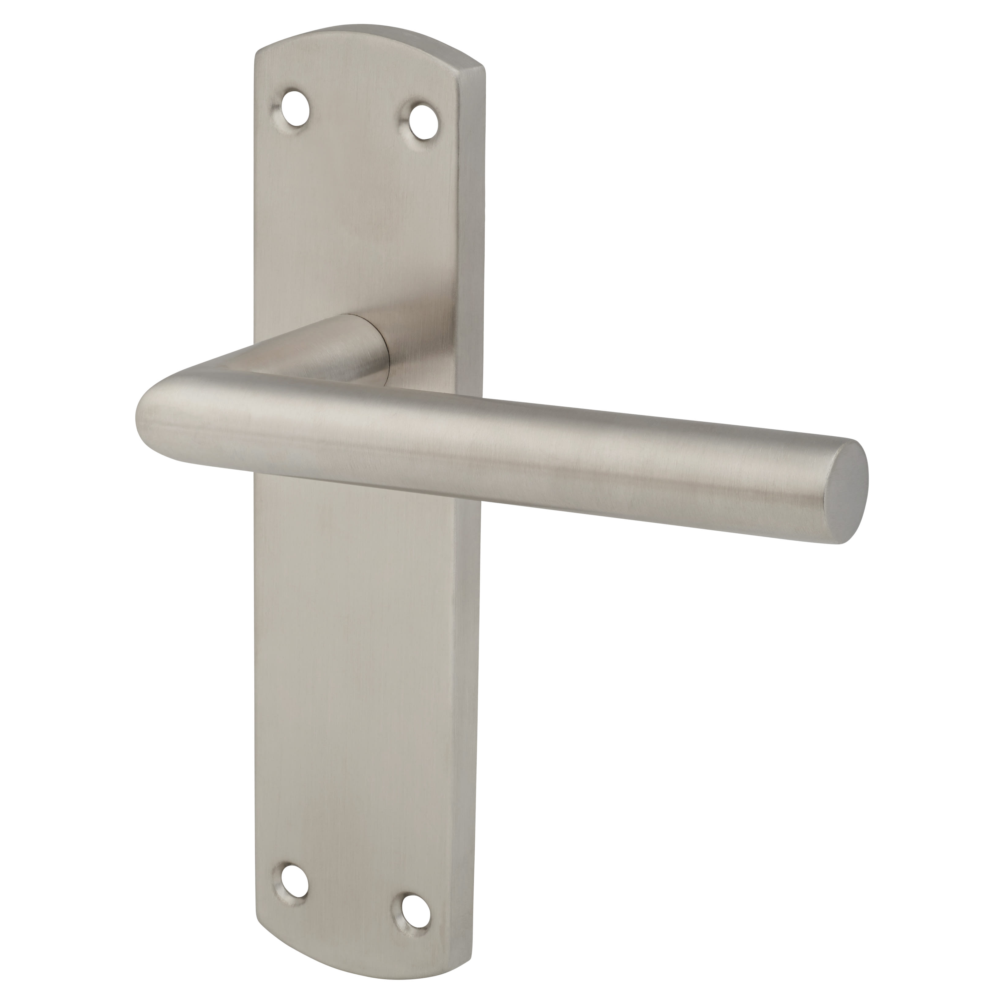 Satin Stainless Steel Mitred Latch Door Handles - 172 x 44mm - view 2