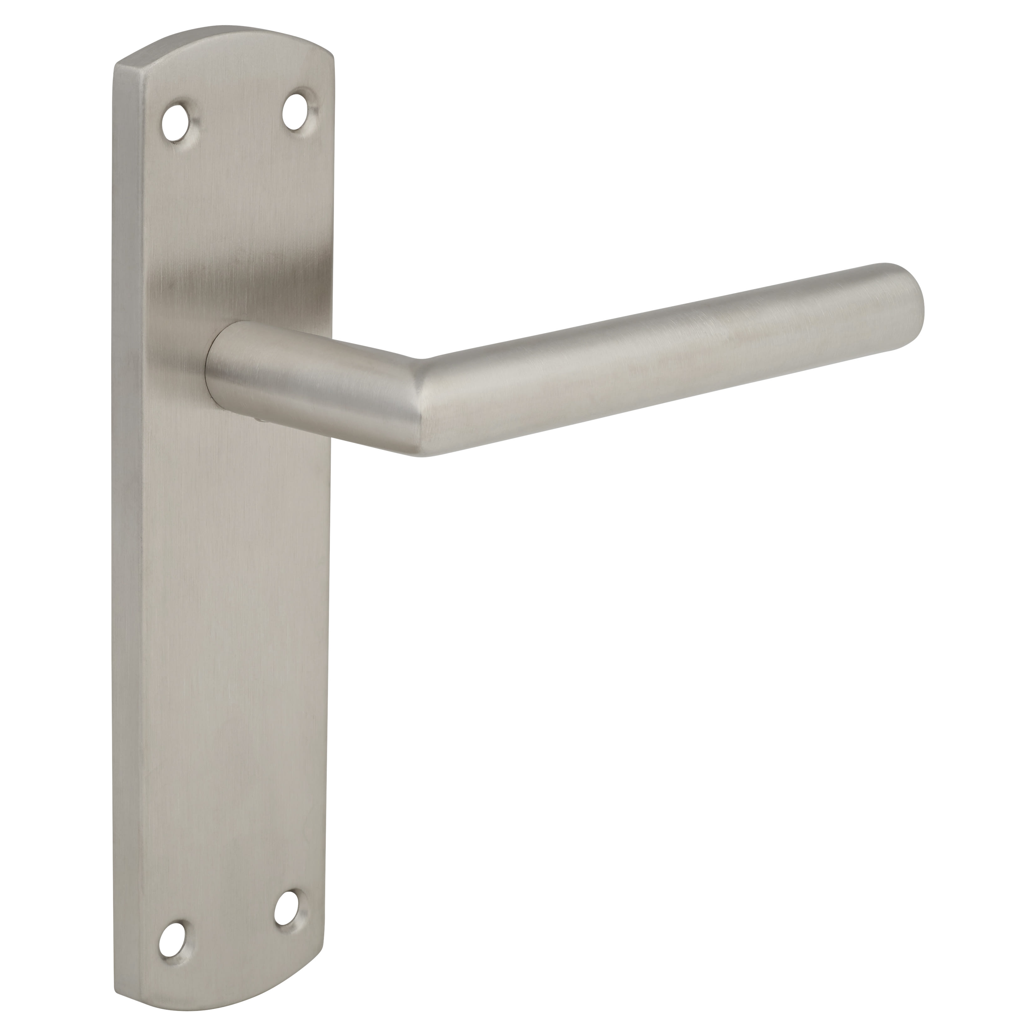 Satin Stainless Steel Mitred Latch Door Handles - 172 x 44mm - view 3