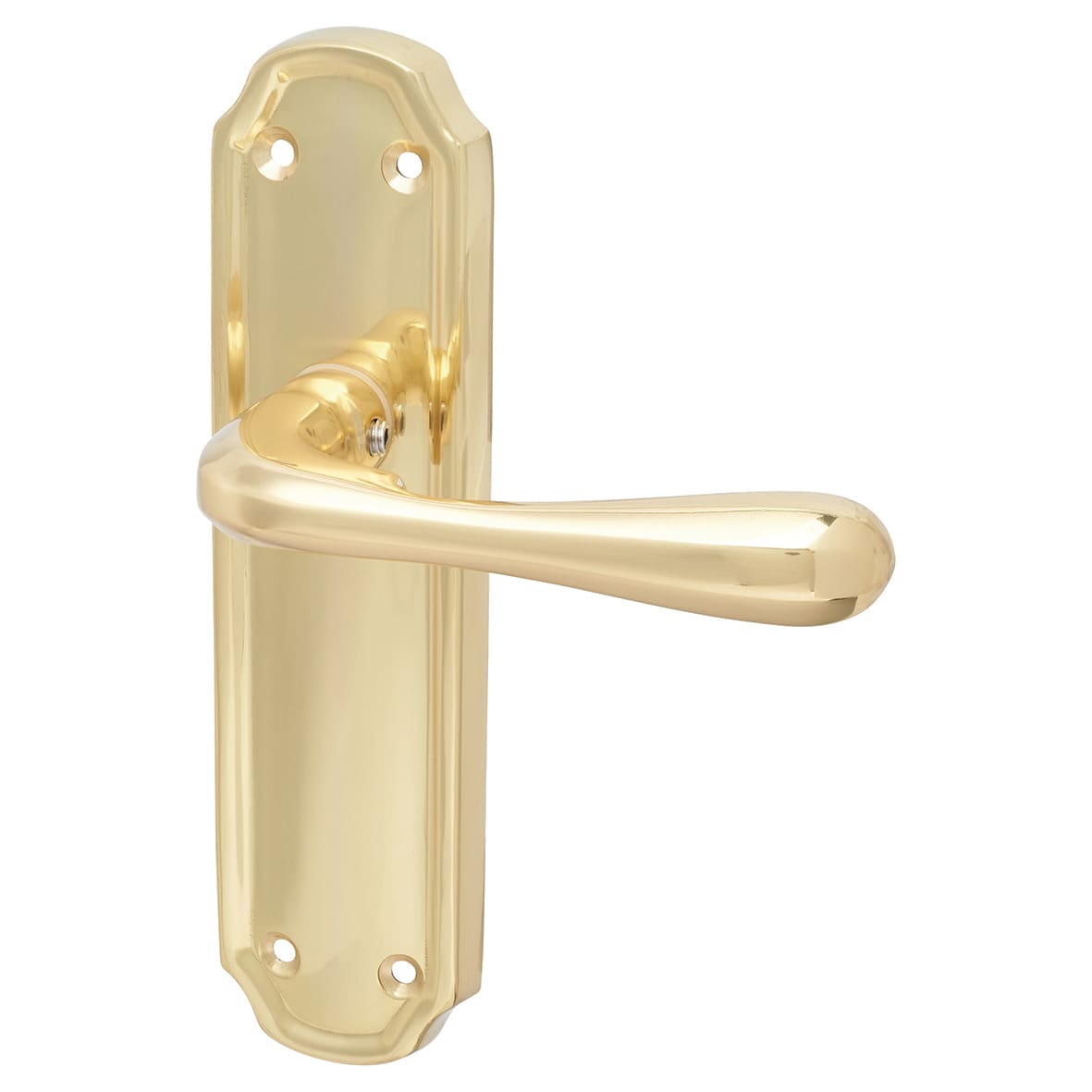 Polished Brass Latch Door Handles Pack - Genoa Range - view 2