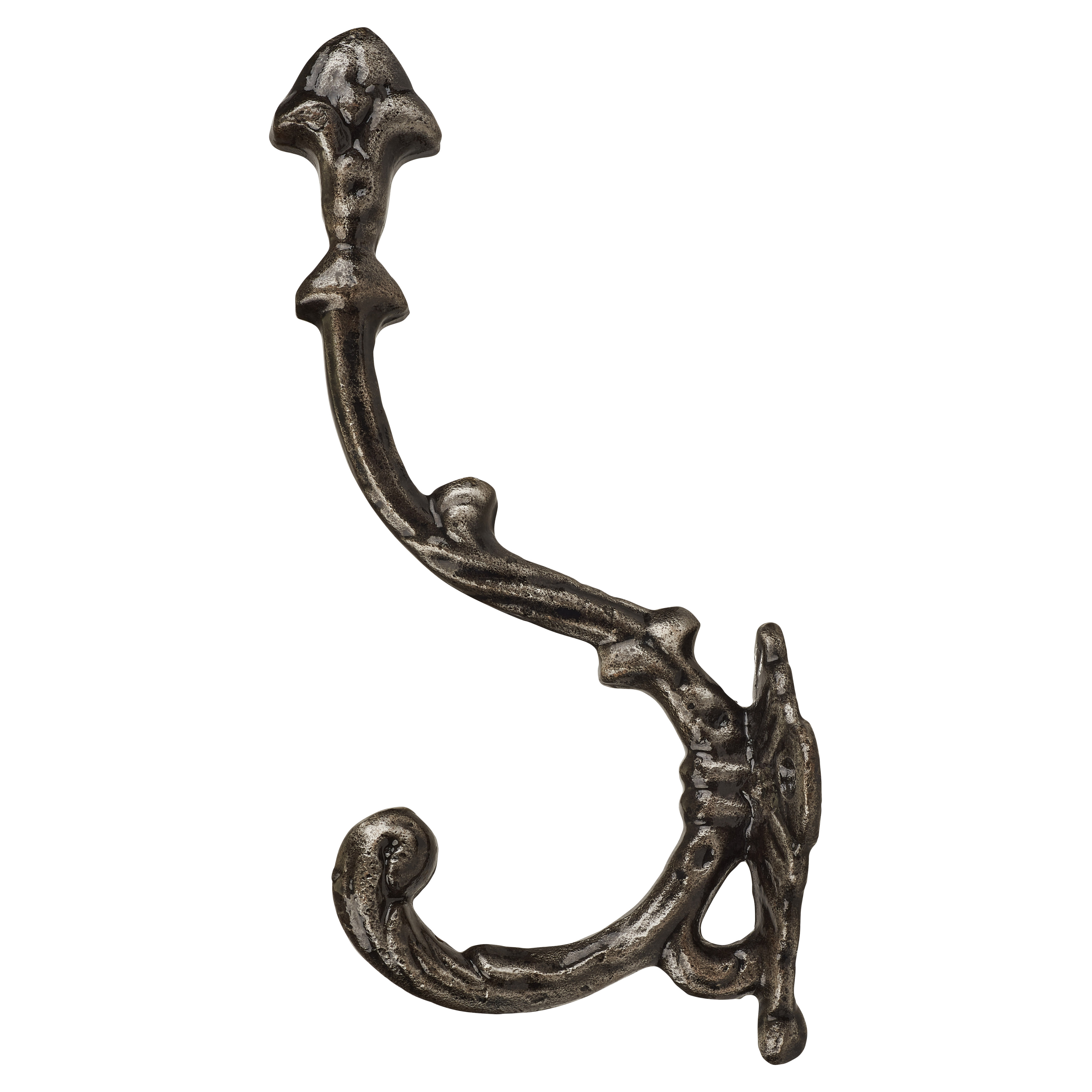 Single Hat & Coat Hook - 180mm Height - Lacquered Iron - view 3