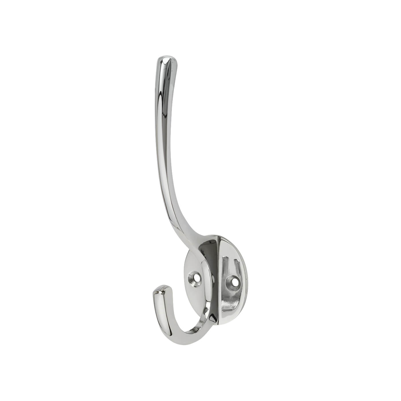 Victorian Light Duty Single Hat & Coat Hook - 125 x 51mm - Polished Chrome - view 2