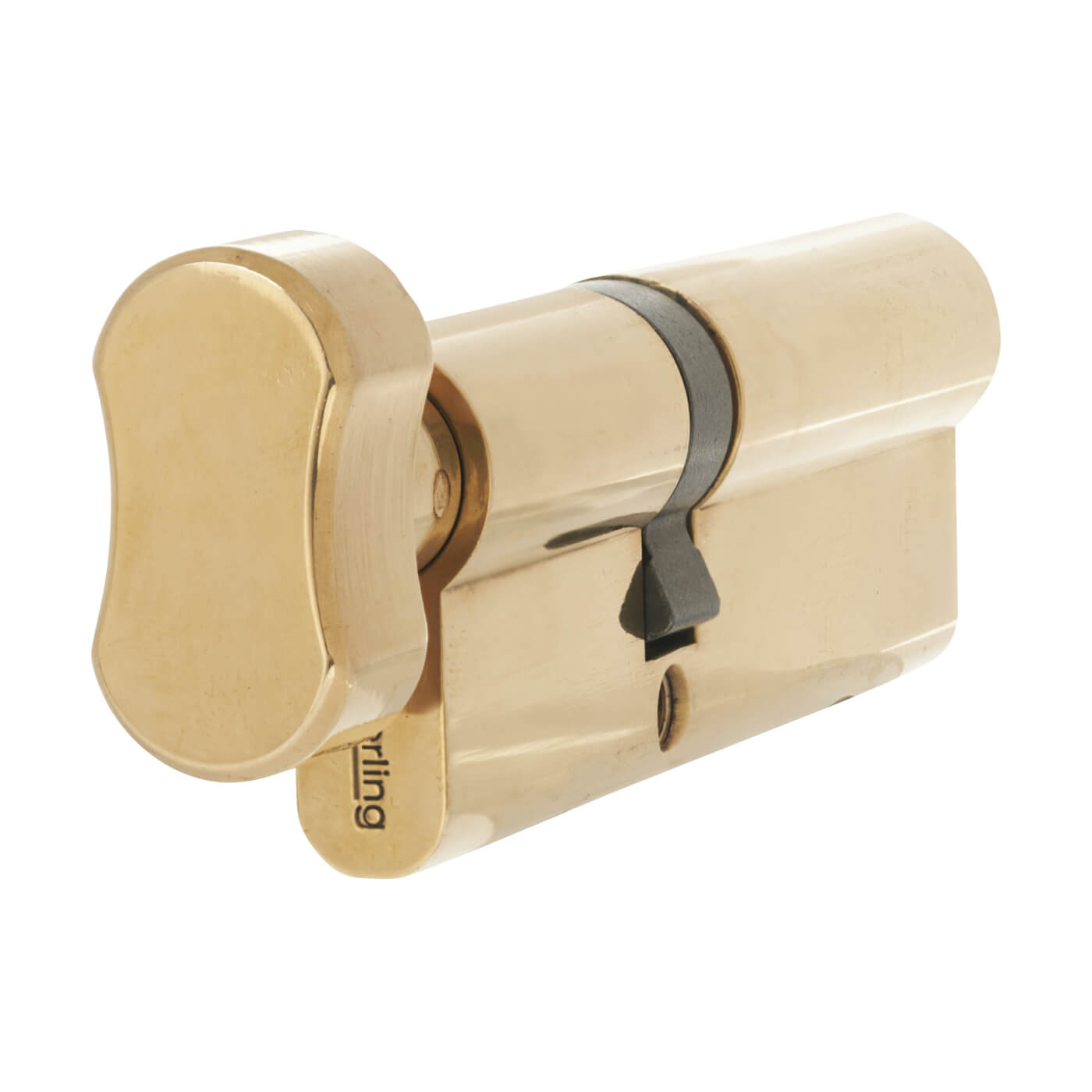 5 Pin 100mm Euro Thumbturn Cylinder - 40mm Turn + 60mm - Pol Brass - Keyed to Differ - view 3