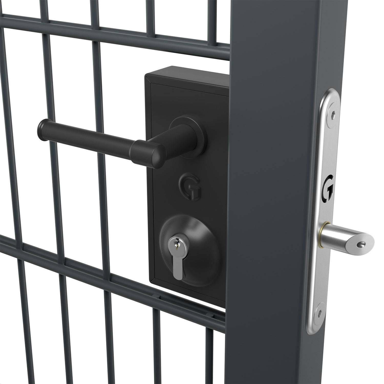 Superlock Bolt on Gate Latch Deadlock with Handle - 160 x 70 x 30mm - Black - view 2