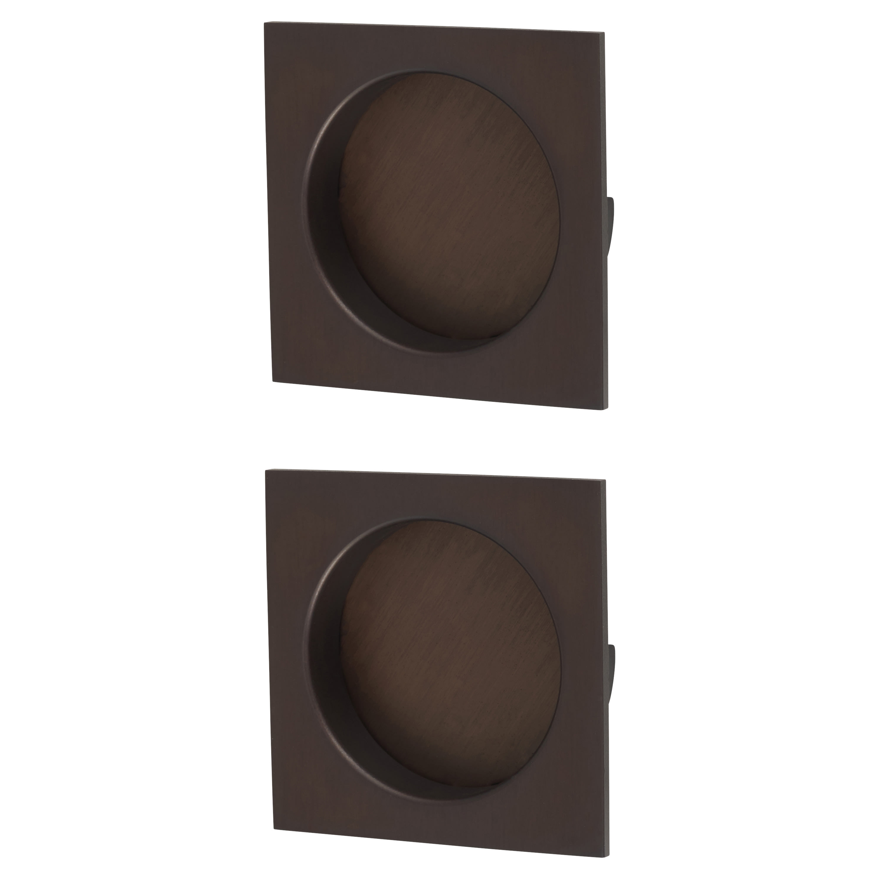 Marcus Square Flush Pull Handles - Matt Bronze - view 2