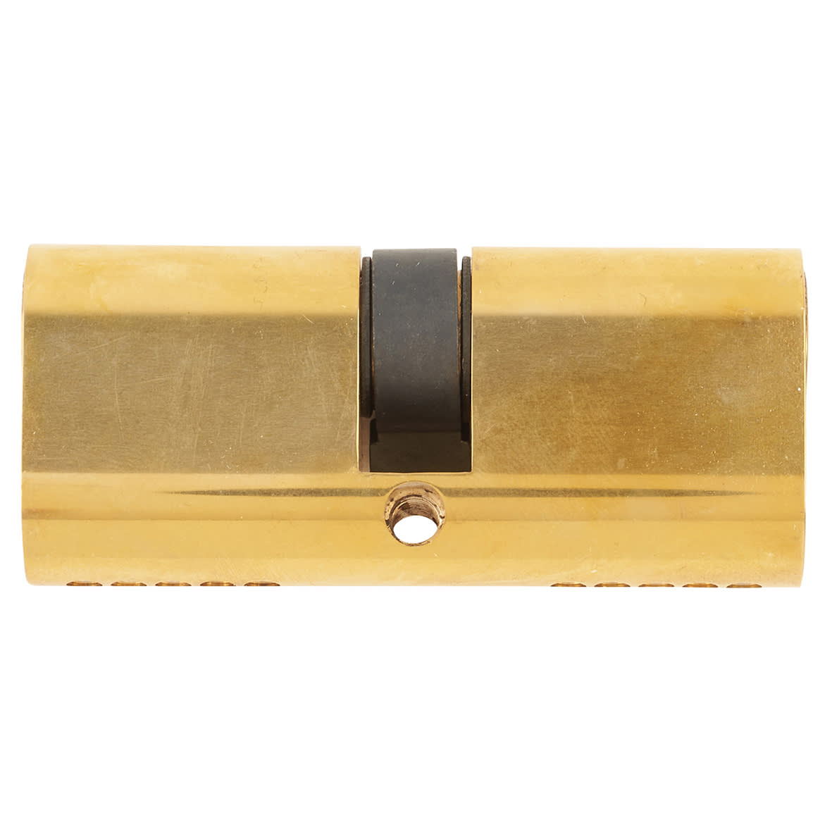 5 Pin 70mm Oval Double Cylinder - 35 + 35mm - Polished Brass - Keyed to Differ - view 2