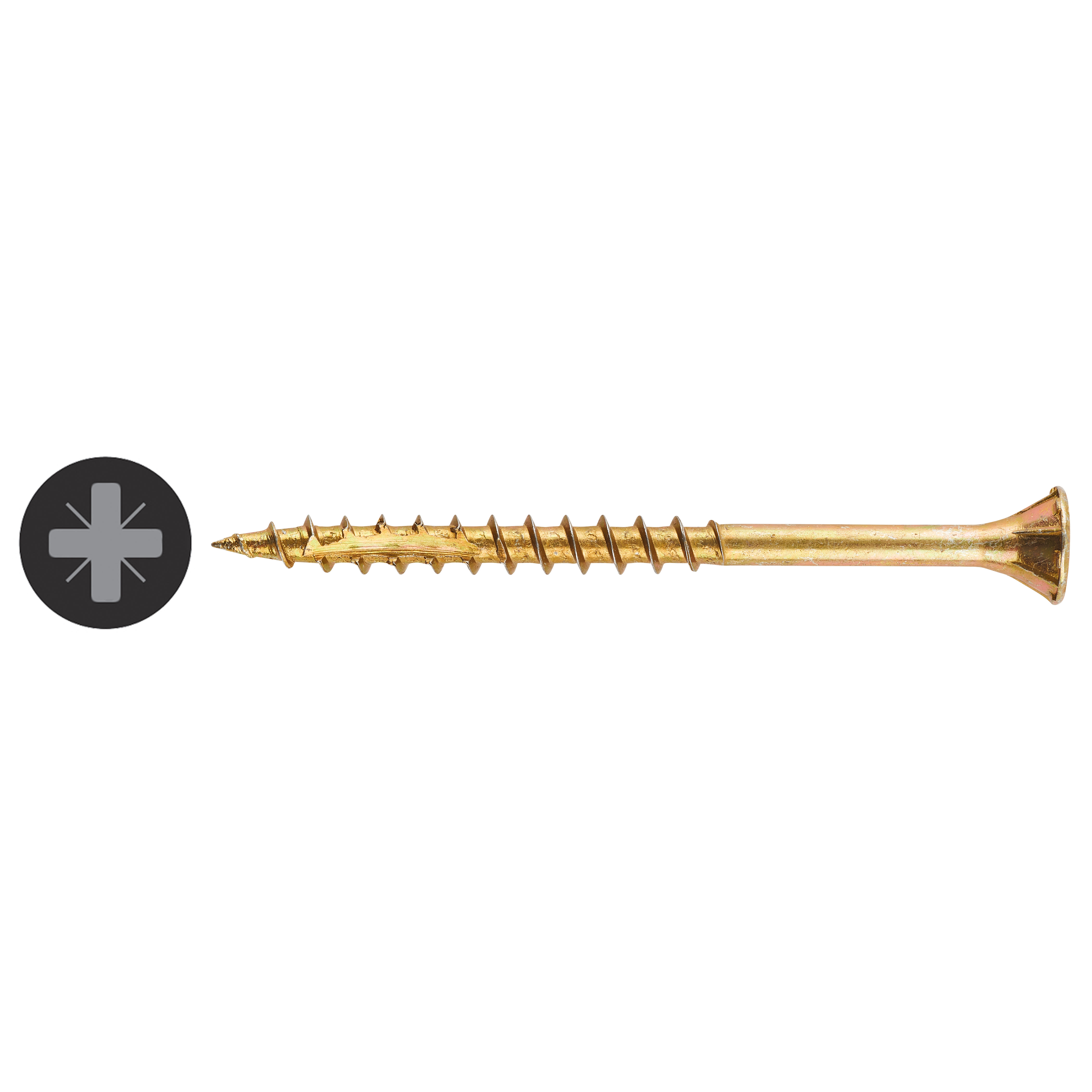 Cutter Pozi Countersunk Wood Screws Tub - 5.0 x 70mm - Yellow Zinc - Pack of 450 - view 3