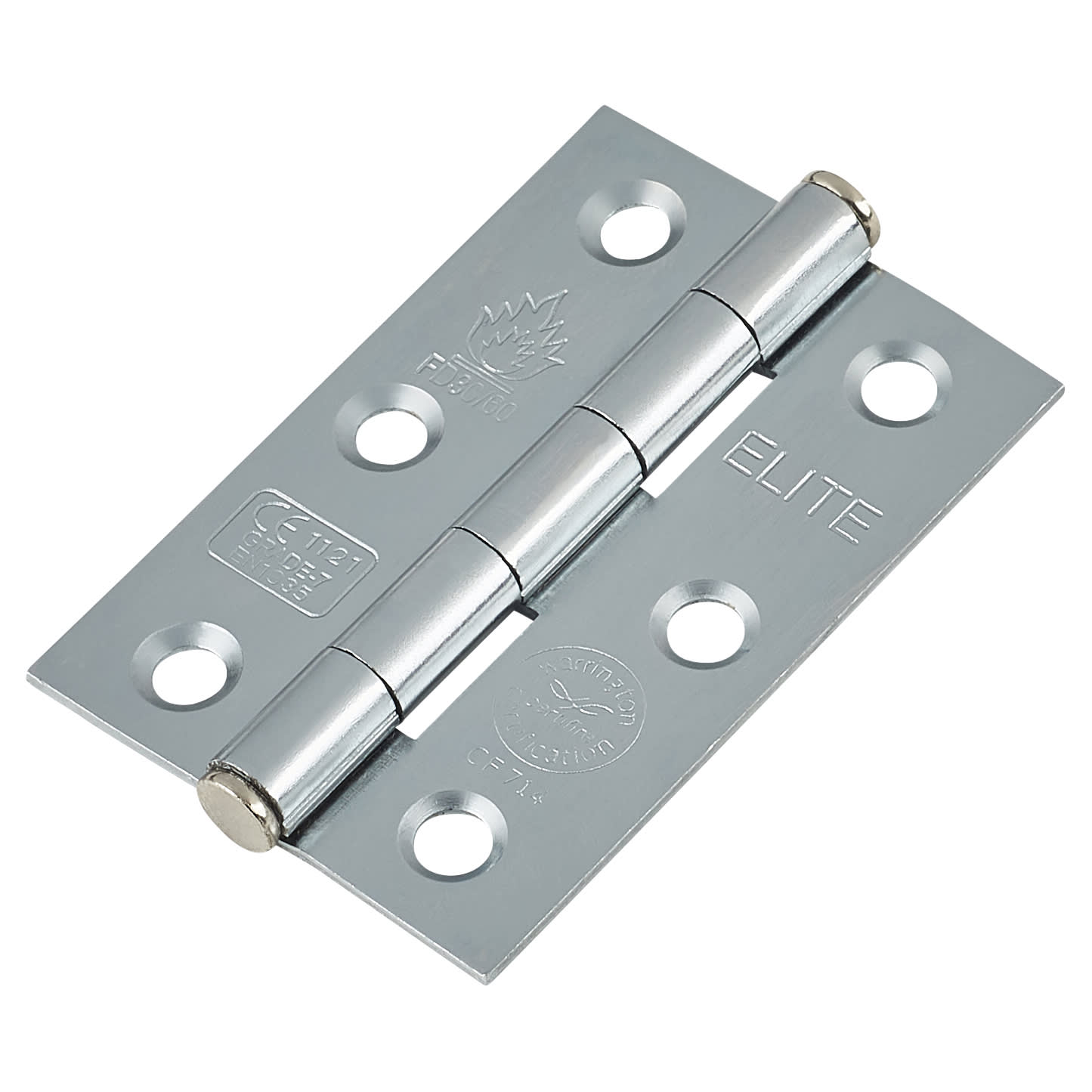 Tubular Latch Pack - 57mm Backset - 3 x Fire Rated Button Tip Hinges - Satin Chrome - view 4