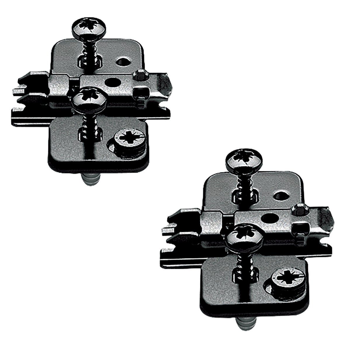 CLIP Cruciform Cabinet Mounting Plate - Expando - 0mm Spacing - Steel - Black Onyx - Pair - view 2