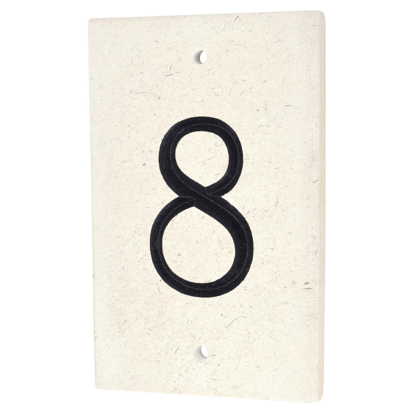 Limestone Screw Fix Door Numeral - 8 - 140 x 90mm - Natural Limestone - view 2