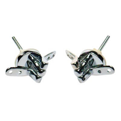 Toilet Seat Hinge Kit - 57 x 32mm - Polished Chrome - view 2