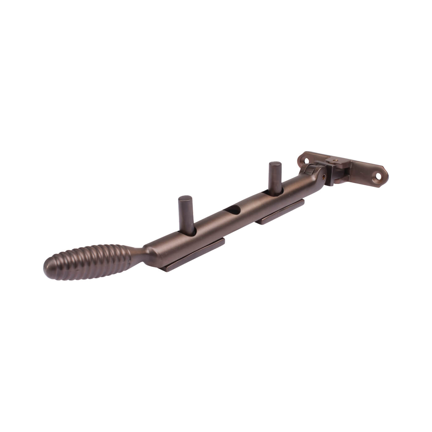 Reeded Casement Window Stay - 8"/200mm Length - Soft Antique Bronze - view 2