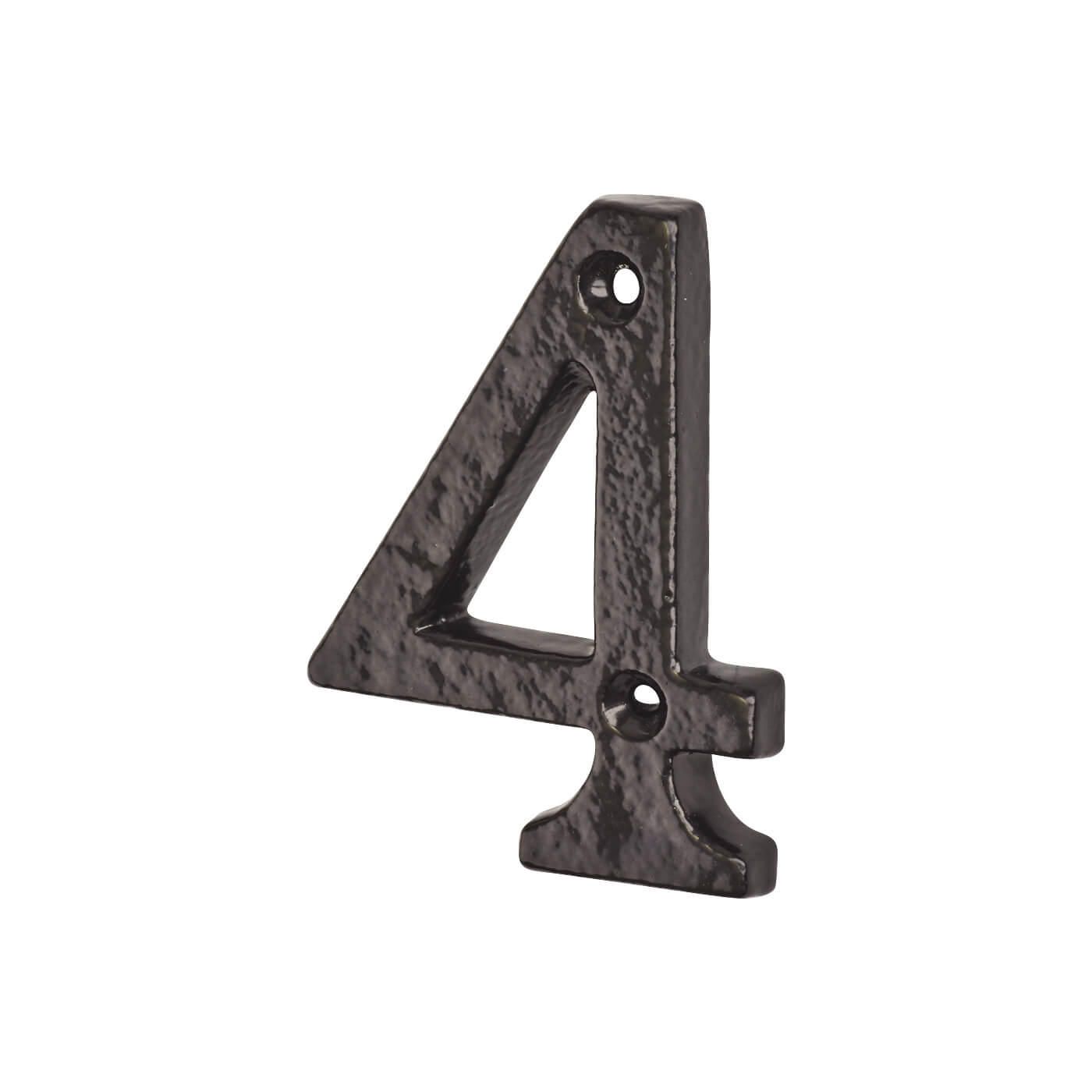 76mm Screw Fix Door Numeral - 4 - Metalized Antique Black Iron - view 2