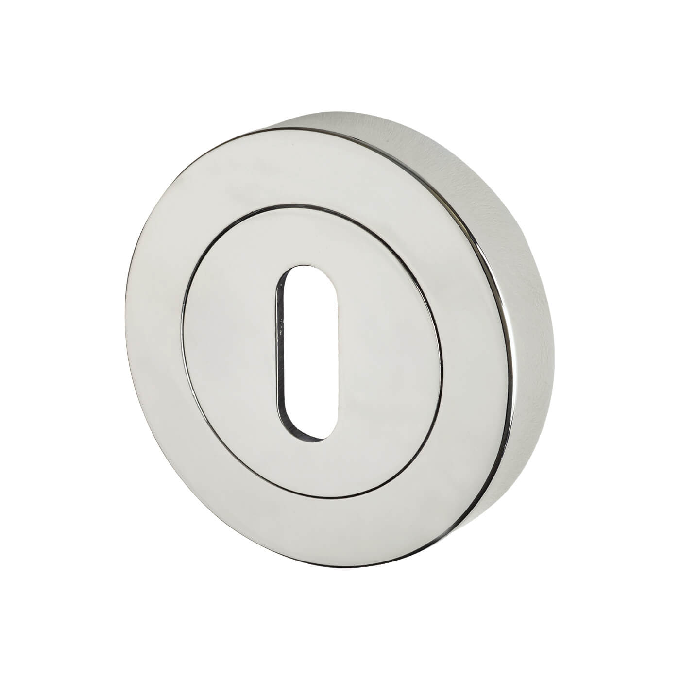 Escutcheon - 52mm Diameter - Keyhole - Polished Chrome - view 2